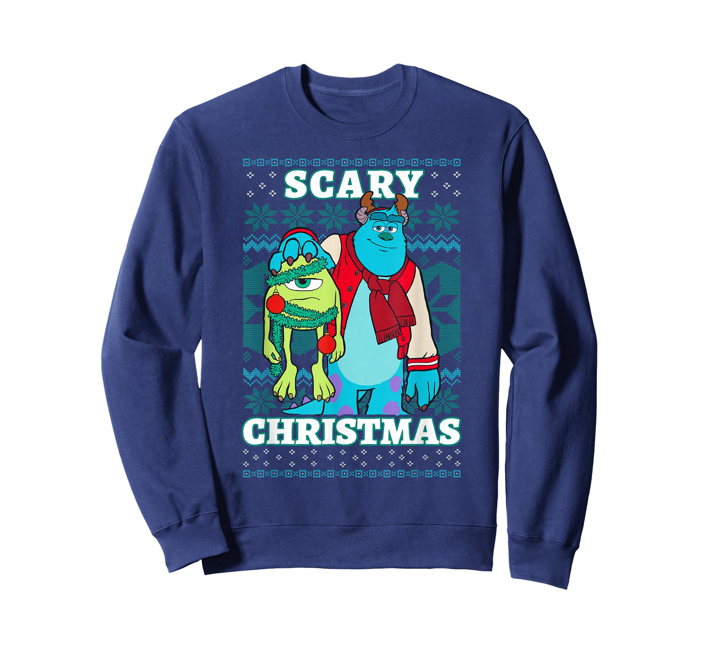 Disney Pixar Monsters Inc. Christmas Scary Ugly Sweater T-Shirt