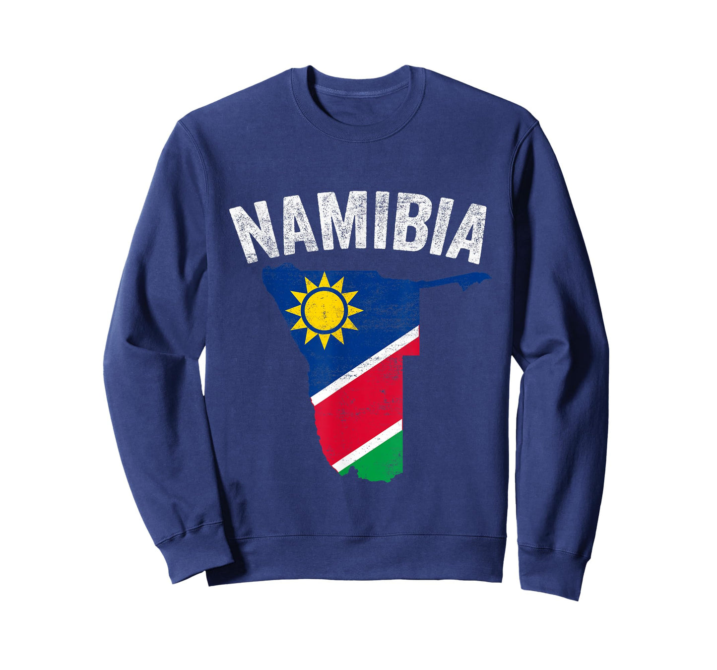 Distressed Retro Namibia Flag Namibia Map Patriotic T-Shirt