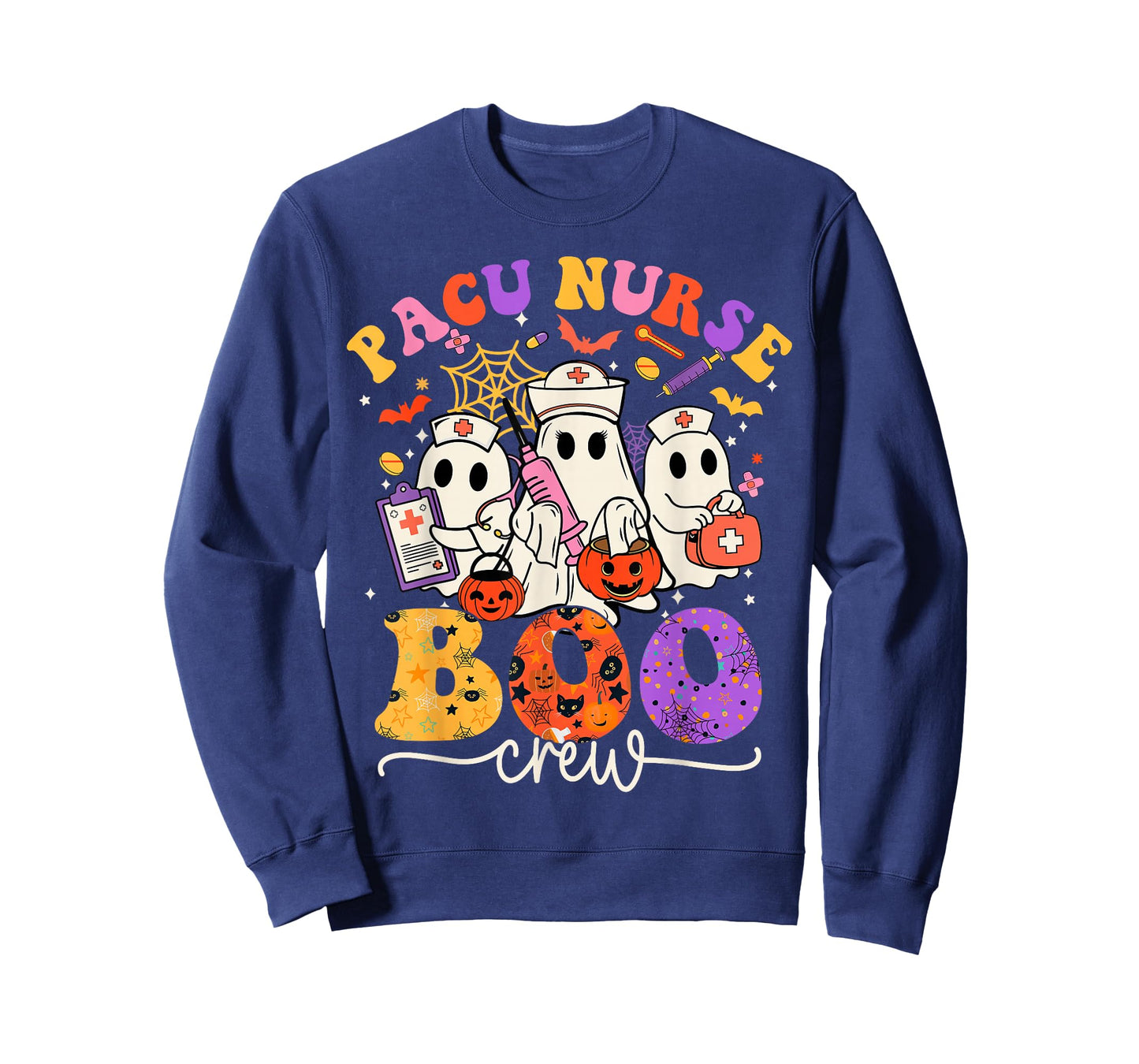 PACU Boo Crew Costume Funny Nurse Ghost Halloween T-Shirt