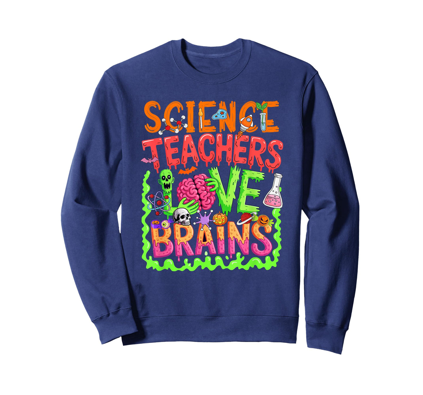 Science Teachers Funny Brains Lover Halloween Cosplay Zombie T-Shirt