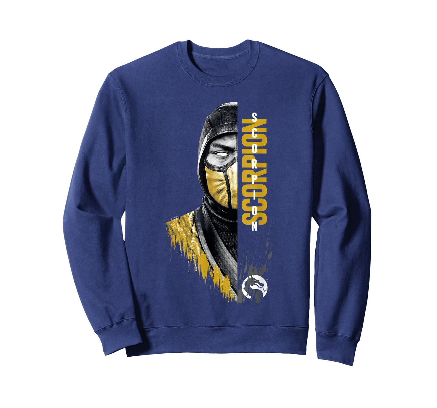 Mortal Kombat Klassic Scorpion Split Face Bust Portrait T-Shirt