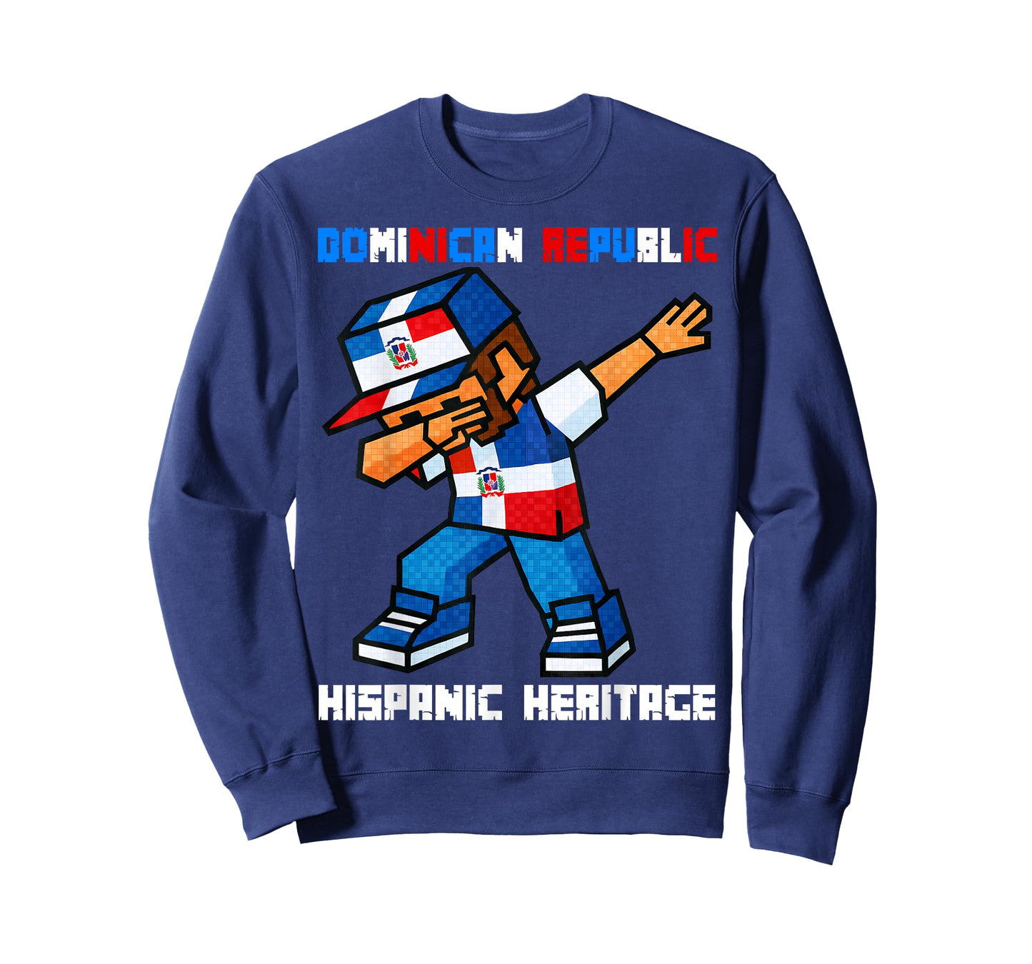 Dominican Republic Dab Boy Game Pixel Hispanic Heritage Kids T-Shirt