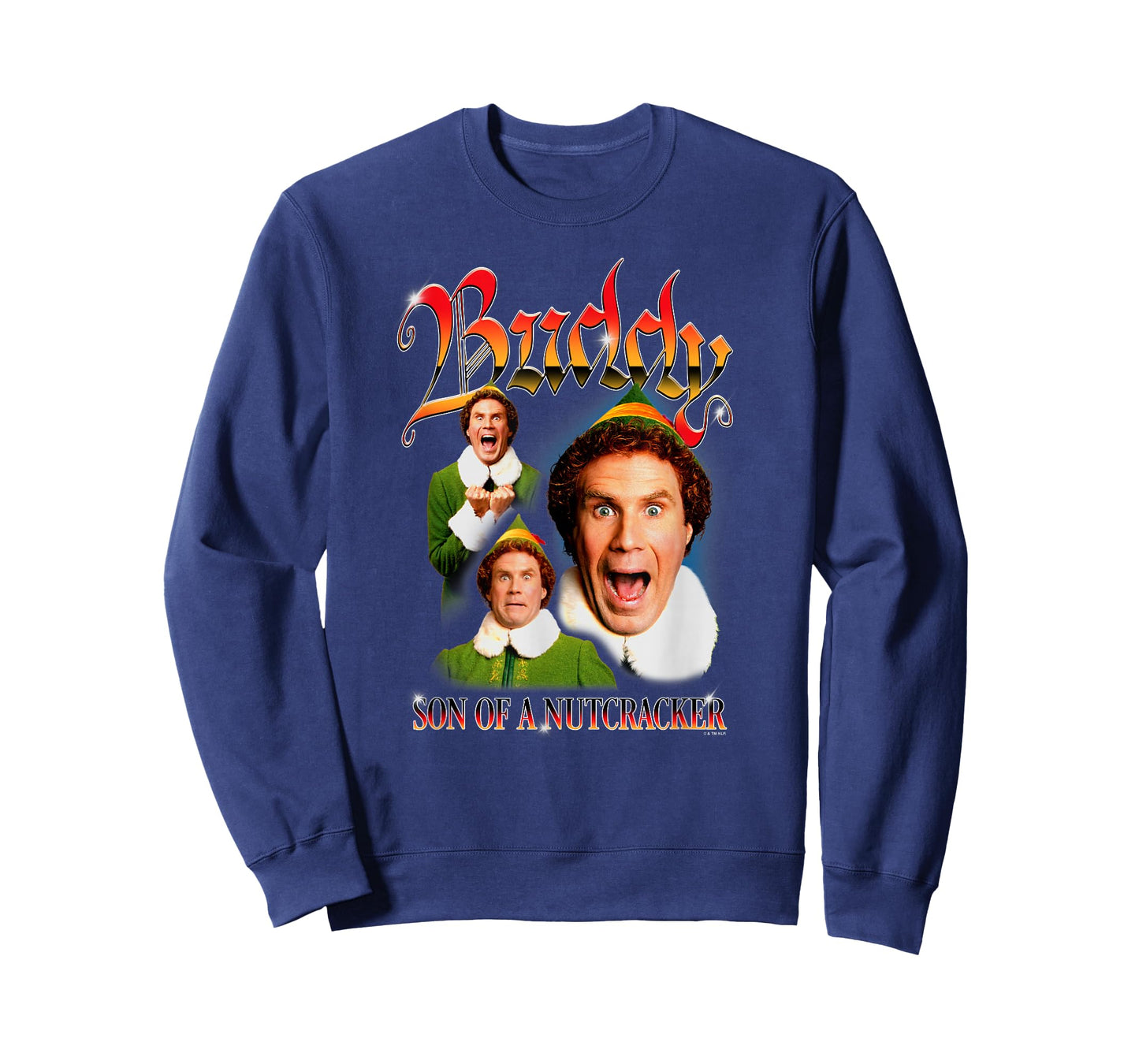 Elf Christmas Buddy Son of A Nutcracker Y2K Style Portrait T-Shirt