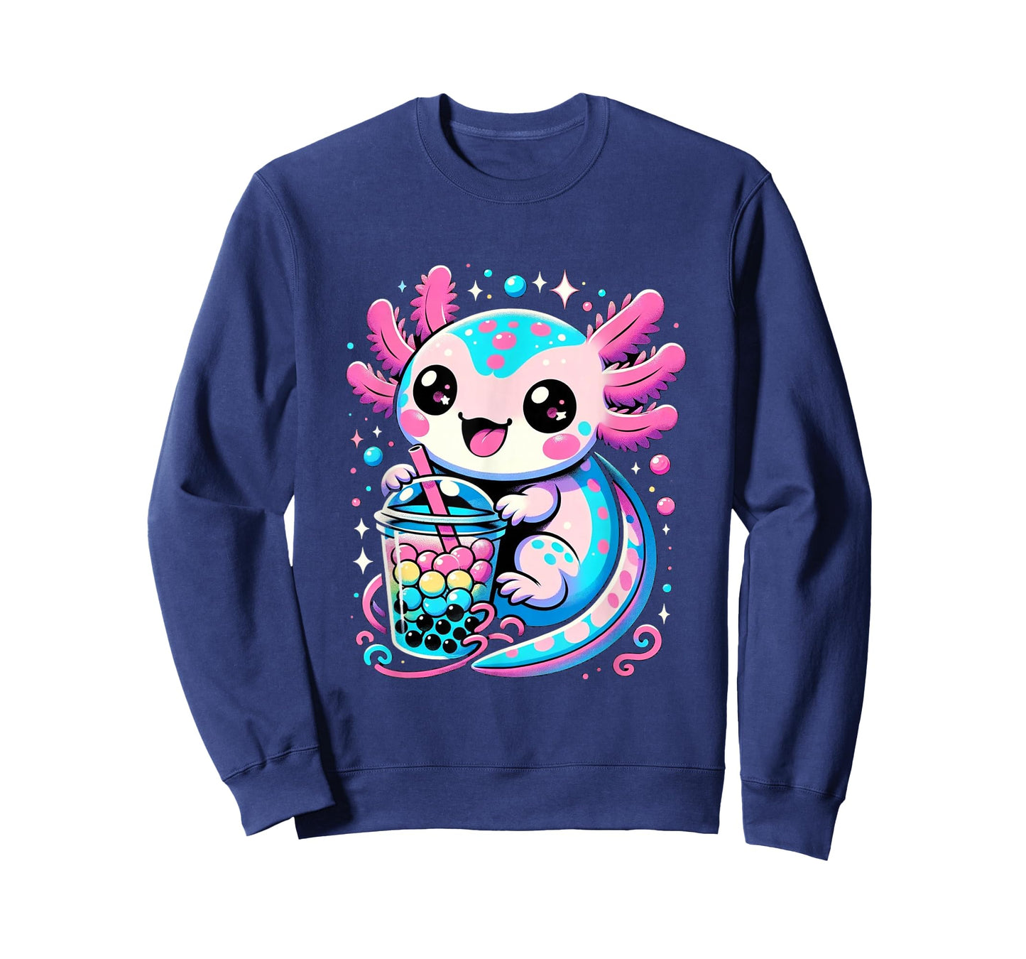 Axolotl Boba Tea Kawaii Neko Japanese Bubble Tea for Girls T-Shirt