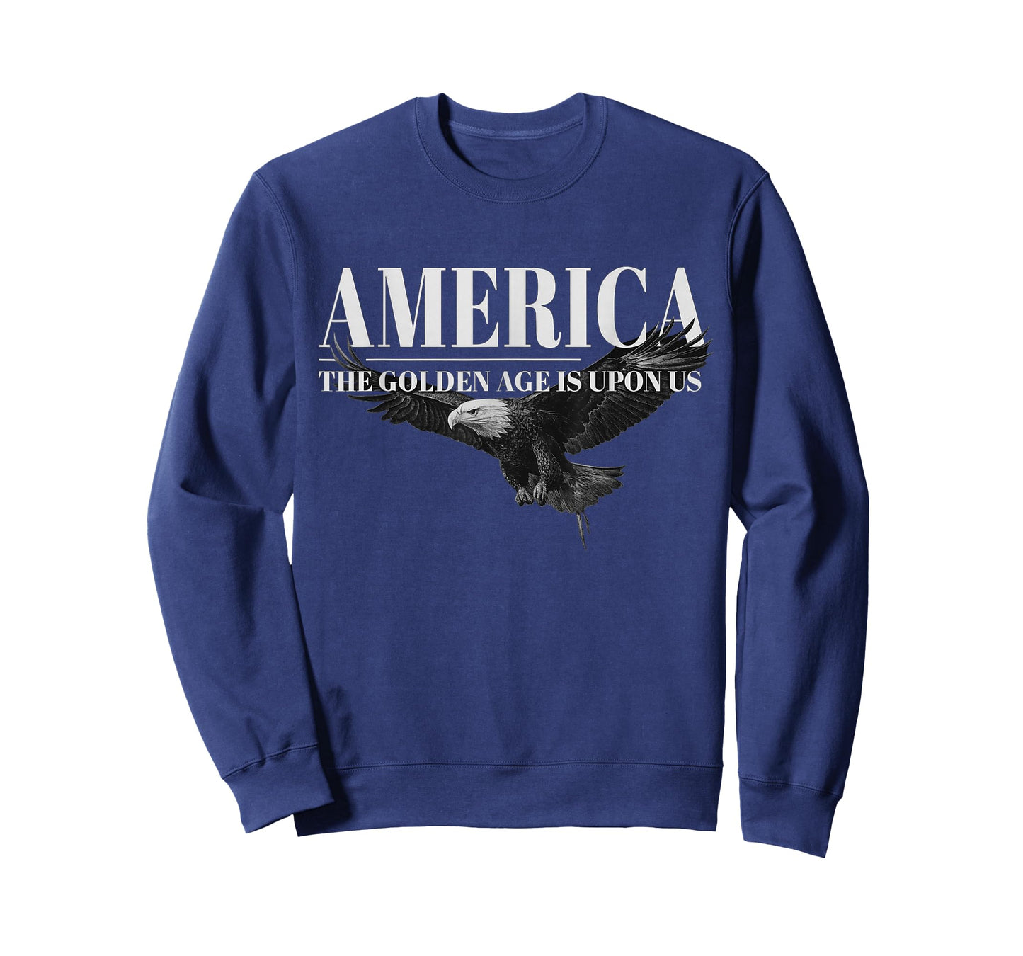 America Golden Age Patriotic Bald Eagle Design T-Shirt