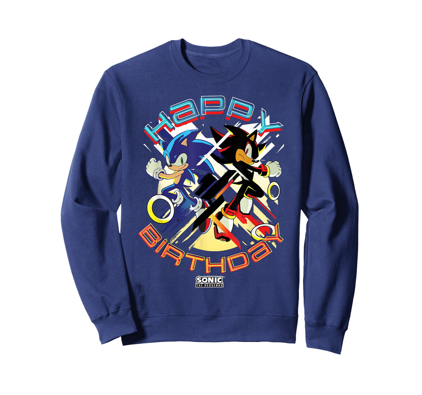 Sonic The Hedgehog Happy Birthday Sonic Shadow Chest Poster T-Shirt