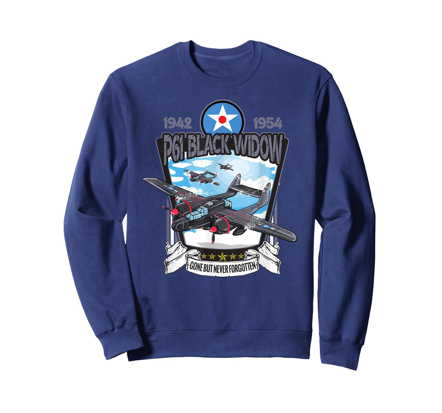 World War 2 P61 Black Widow Fighter Airplane T-Shirt
