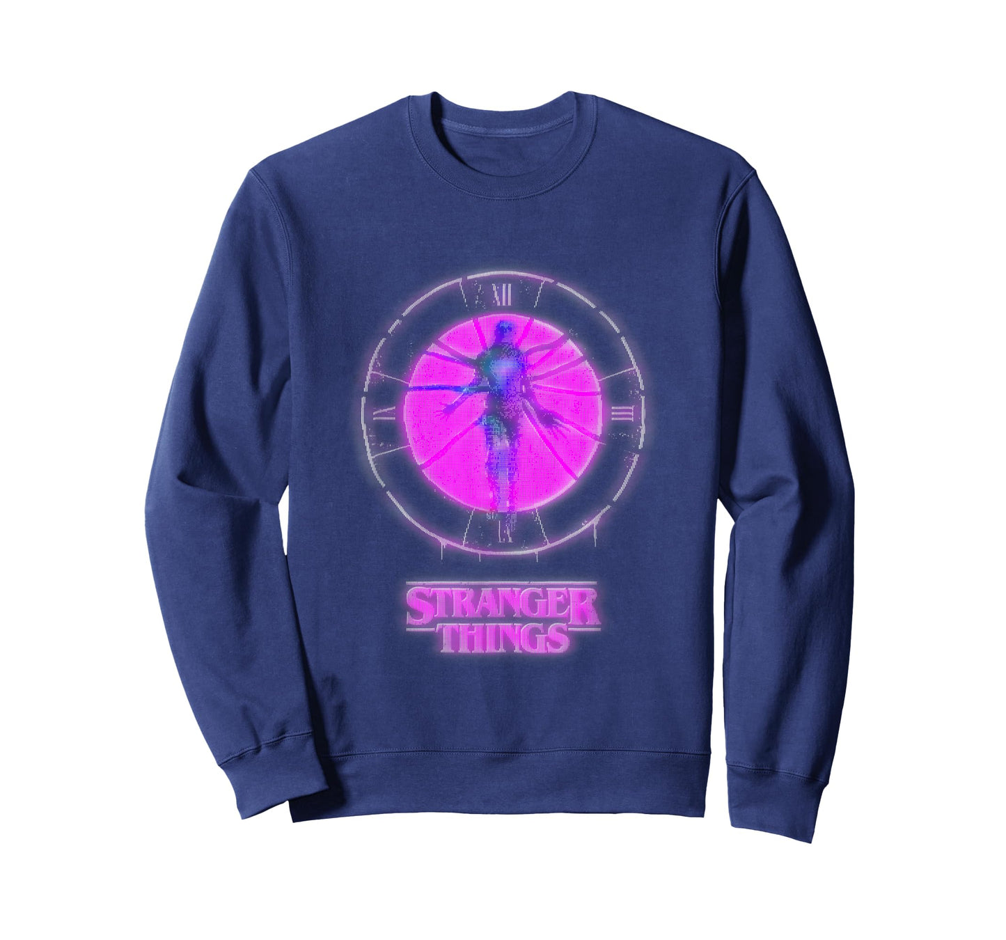 Stranger Things Season 5 Vecna Retro Neon Pink Clock Shot T-Shirt