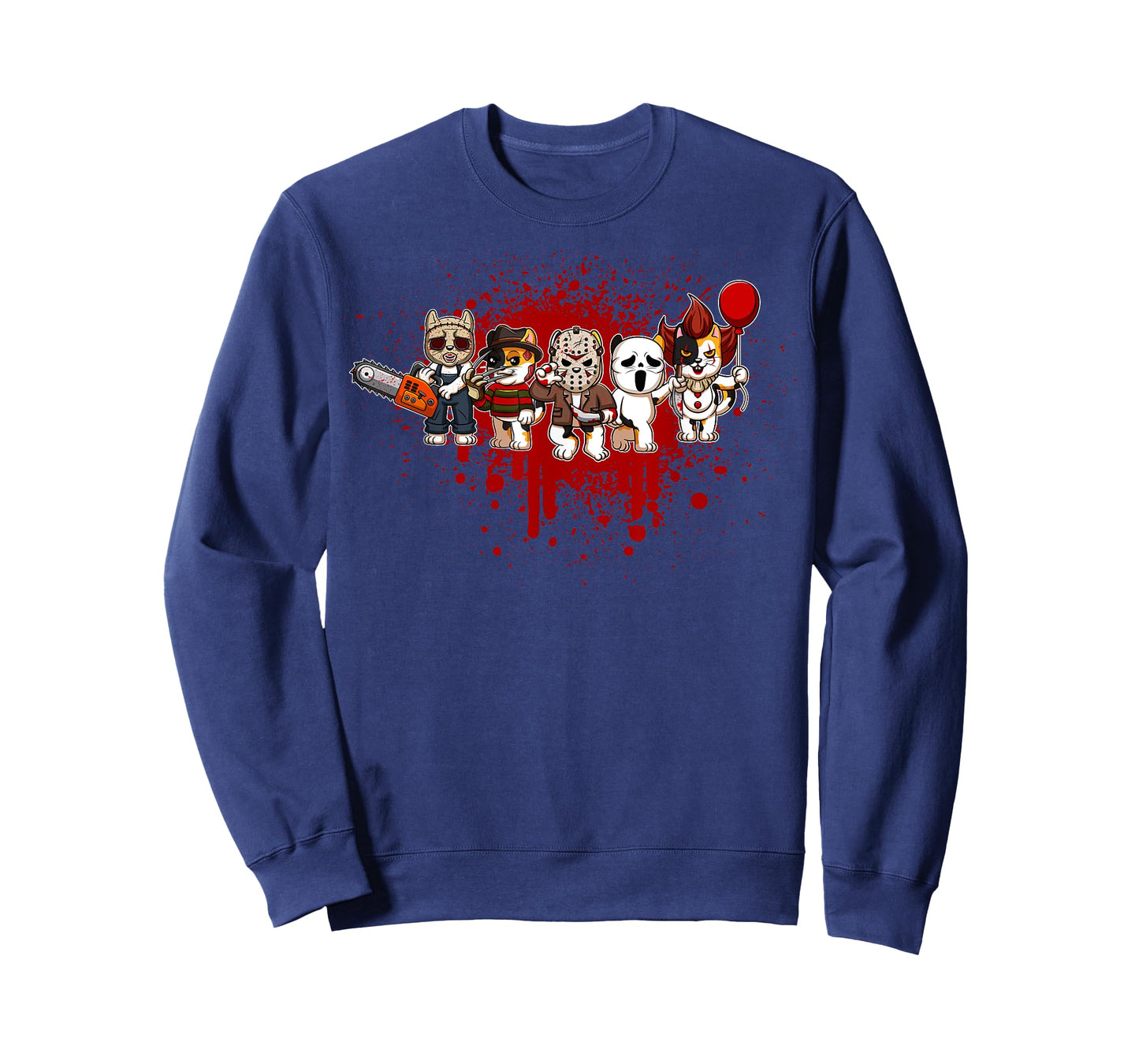 My Little Horror Crew - Halloween Calico Cat T-Shirt for Men Women