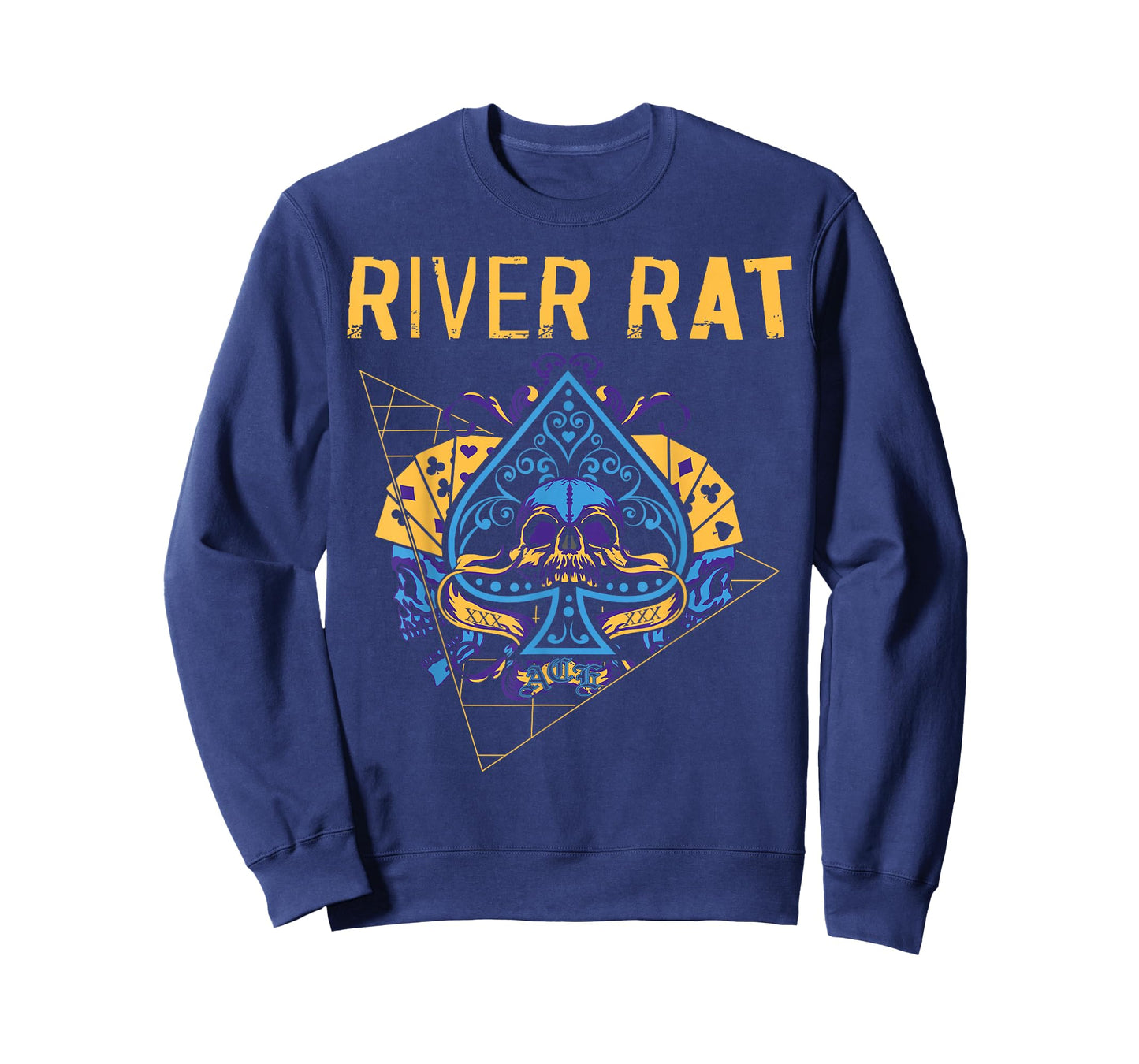 Poker Cards Vintage Spade River Rat T-Shirt