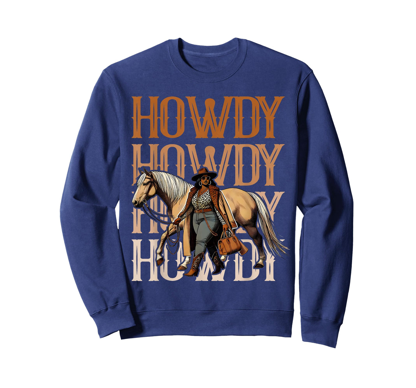Howdy Black Cowgirl Country Western Rodeo Melanin Texas T-Shirt