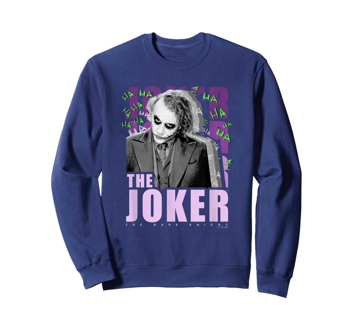 The Dark Knight The Joker Purple Ha Ha Distressed Poster T-Shirt