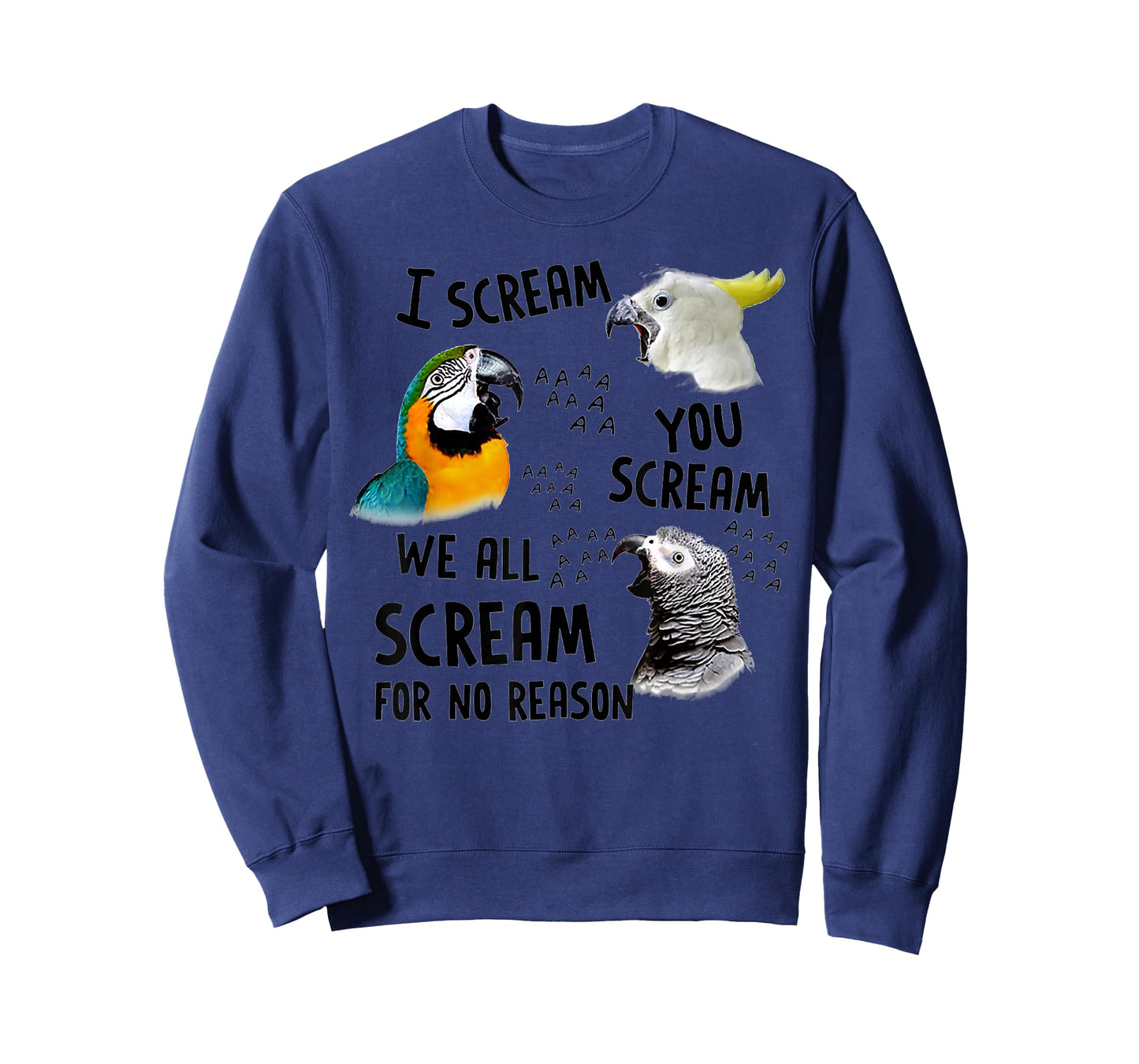 I Scream You Scream Funny Parrot T-Shirt