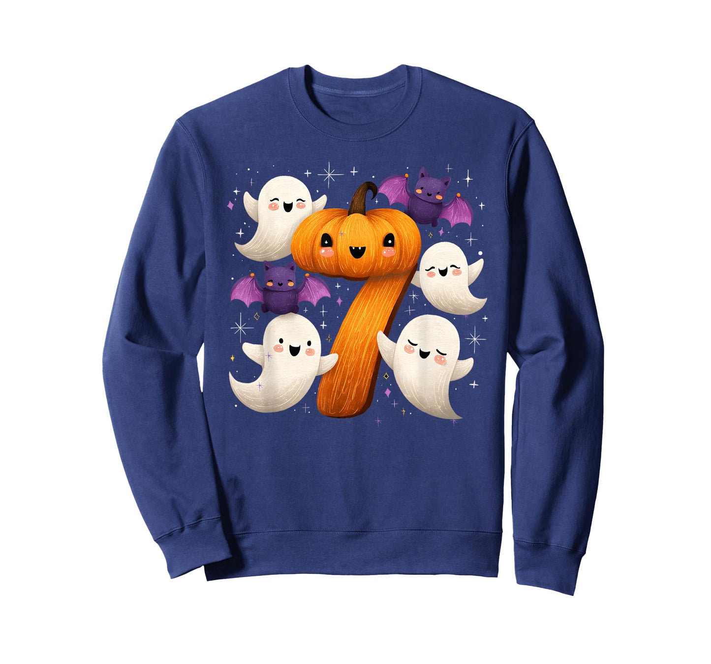 Six Seven Ghost Pumpkin Halloween Gen Z Alpha Meme Matching T-Shirt