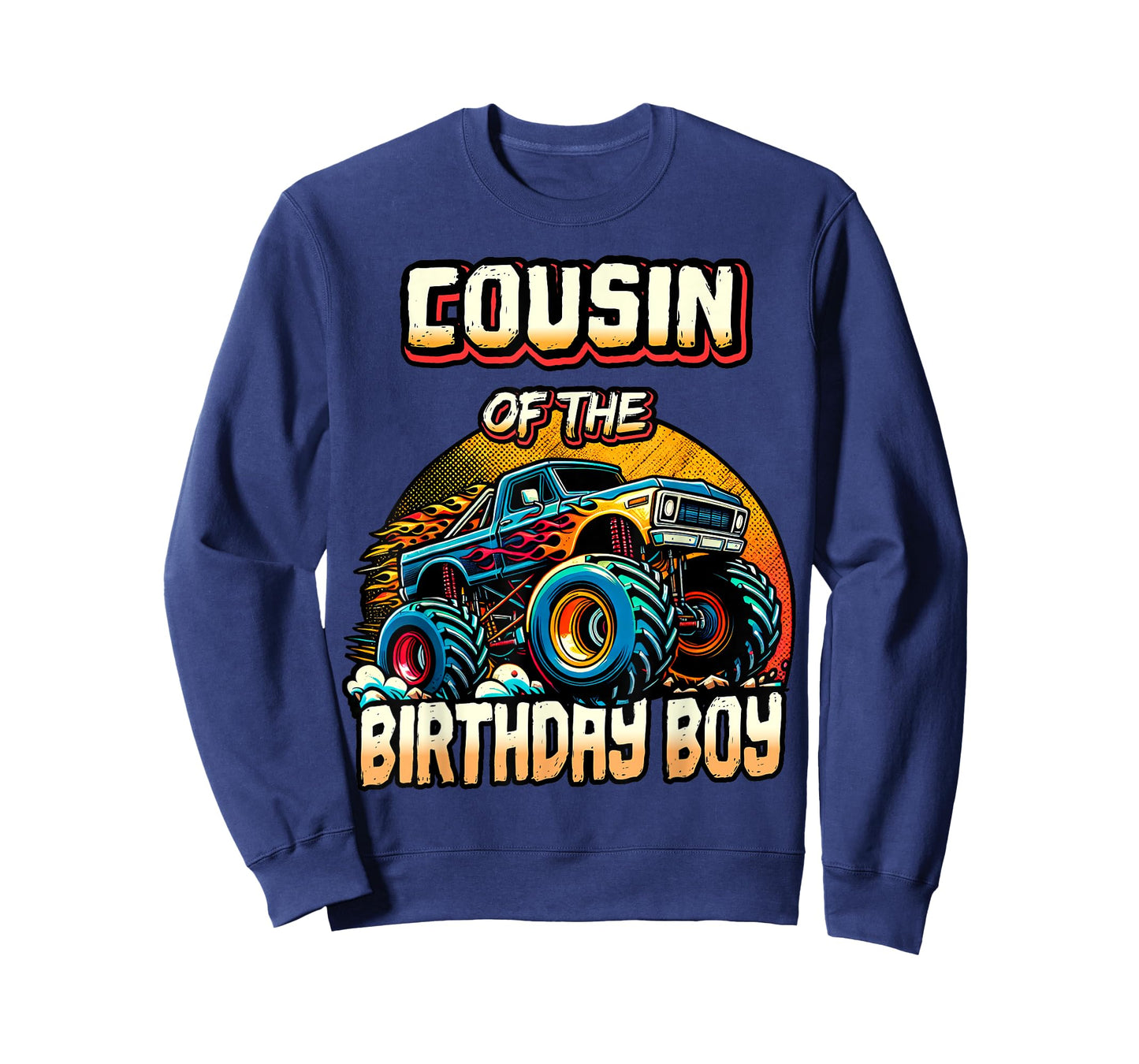 Cousin of the Birthday Boy Monster Truck Birthday Party T-Shirt