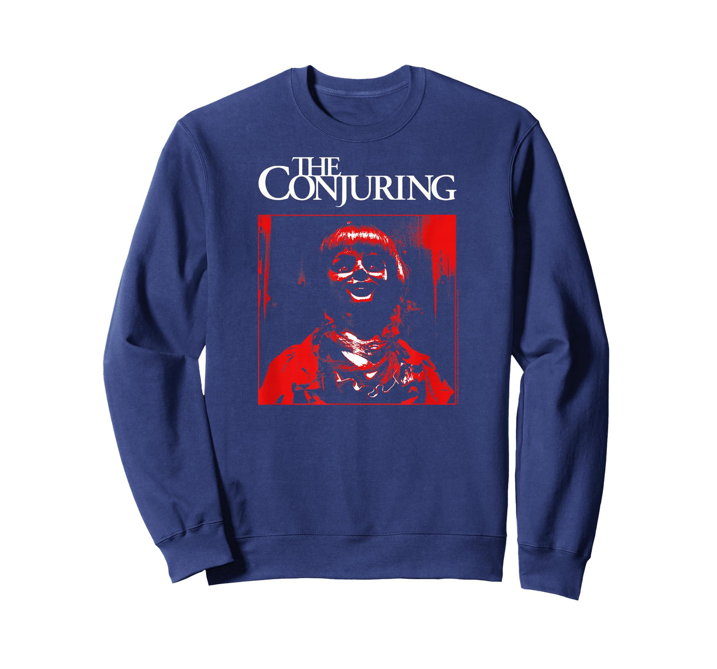 The Conjuring Red Annabelle Photo with Logo Horror Movie T-Shirt