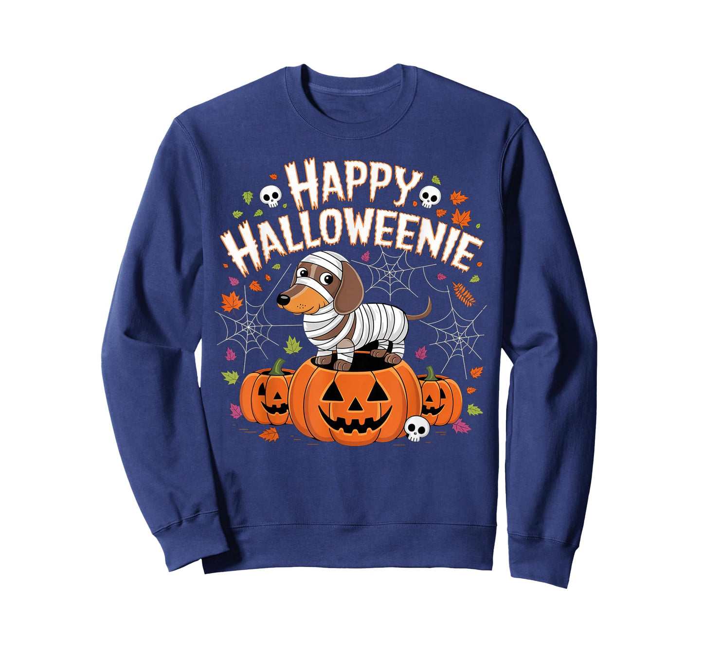 HAPPY HALLOWEENIE - Dachshund Halloween Mummy Wiener Dog T-Shirt