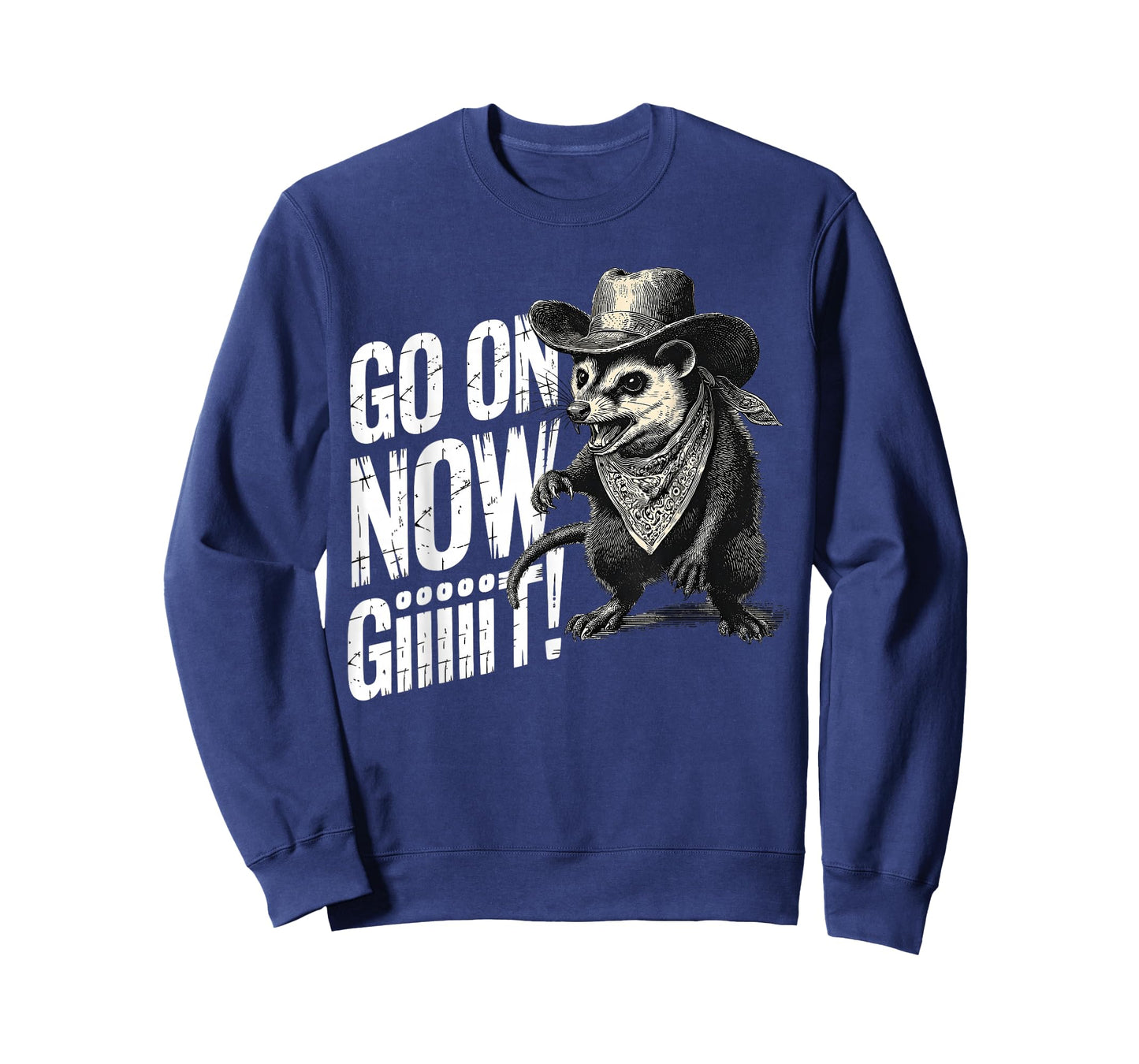 Opossum Cowboy Vintage Western Country Possum Go On Now Git T-Shirt