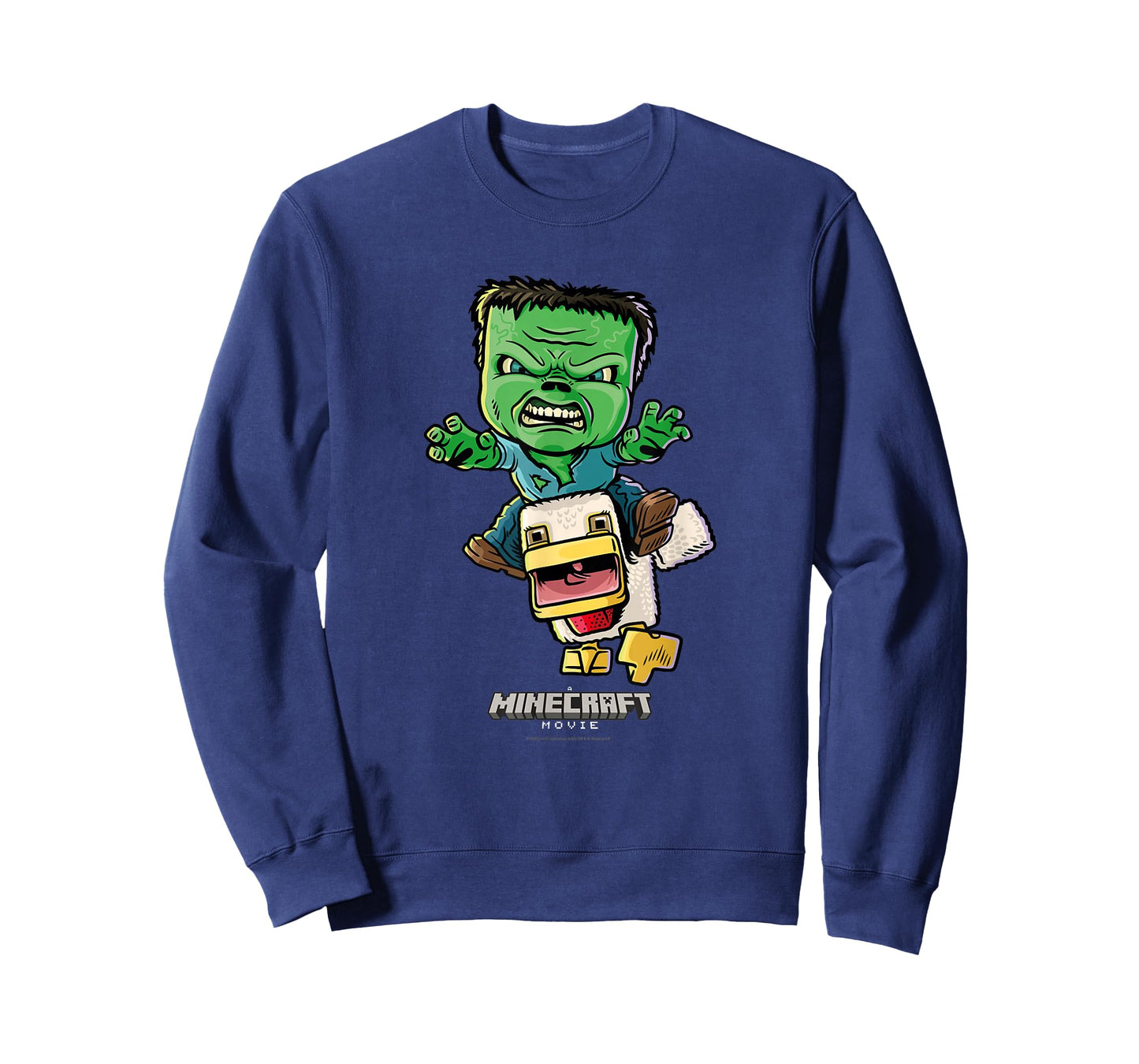 A Minecraft Movie Chicken Jockey Baby Zombie Animated T-Shirt