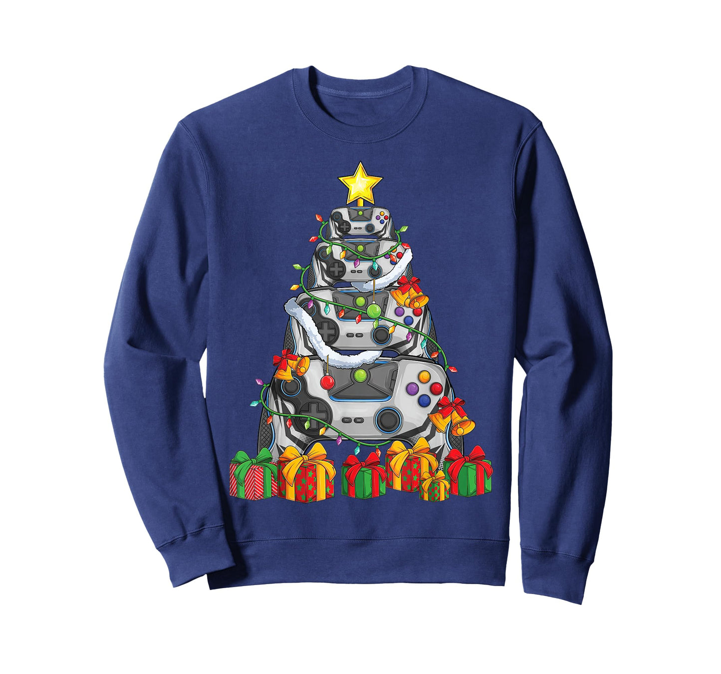 Gamer christmas tree pajamas kids boys men video games xmas T-Shirt