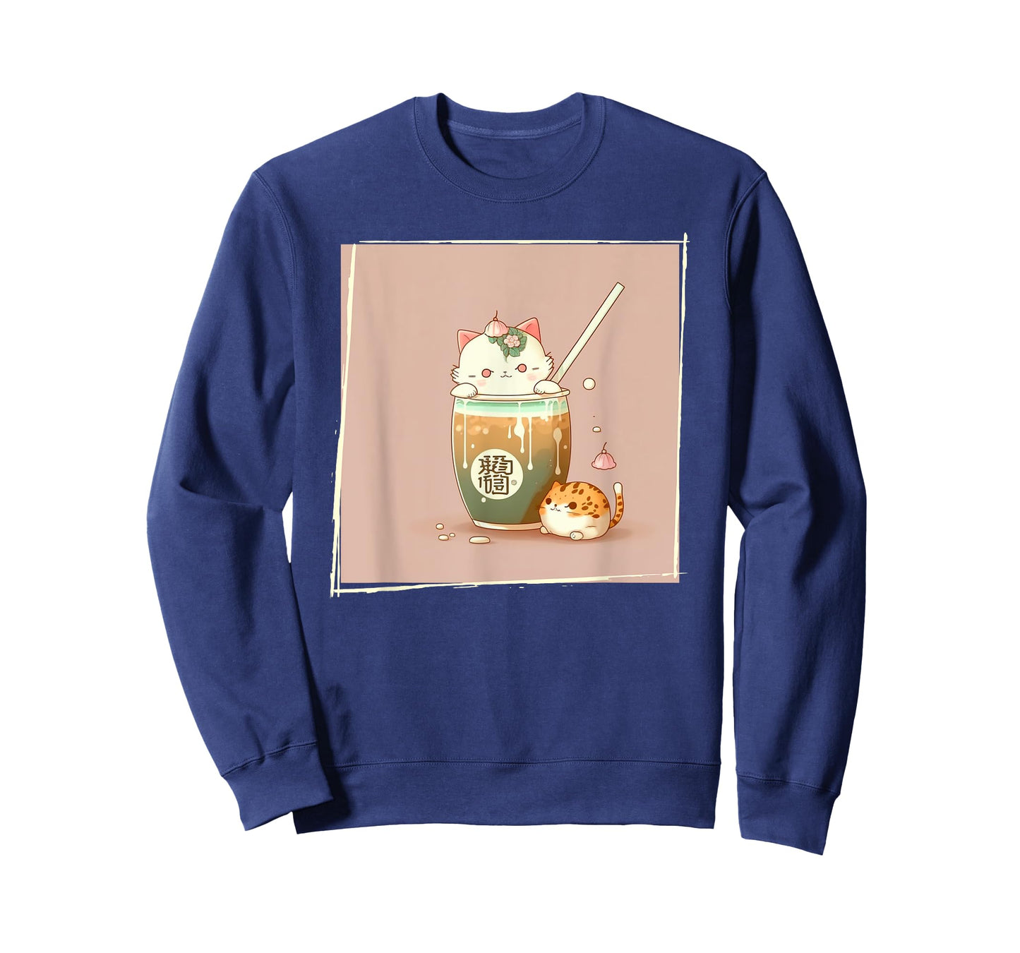 Boba Tea Cat Kawaii Anime Japanese Kawaii Neko Graphic Men Women Kids T-Shirt