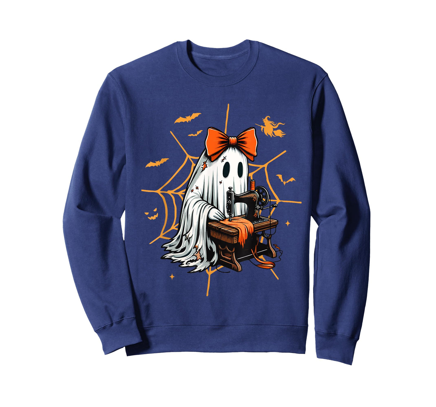 Cute Ghost Quilter Sewing Halloween Scary Costume Retro T-Shirt