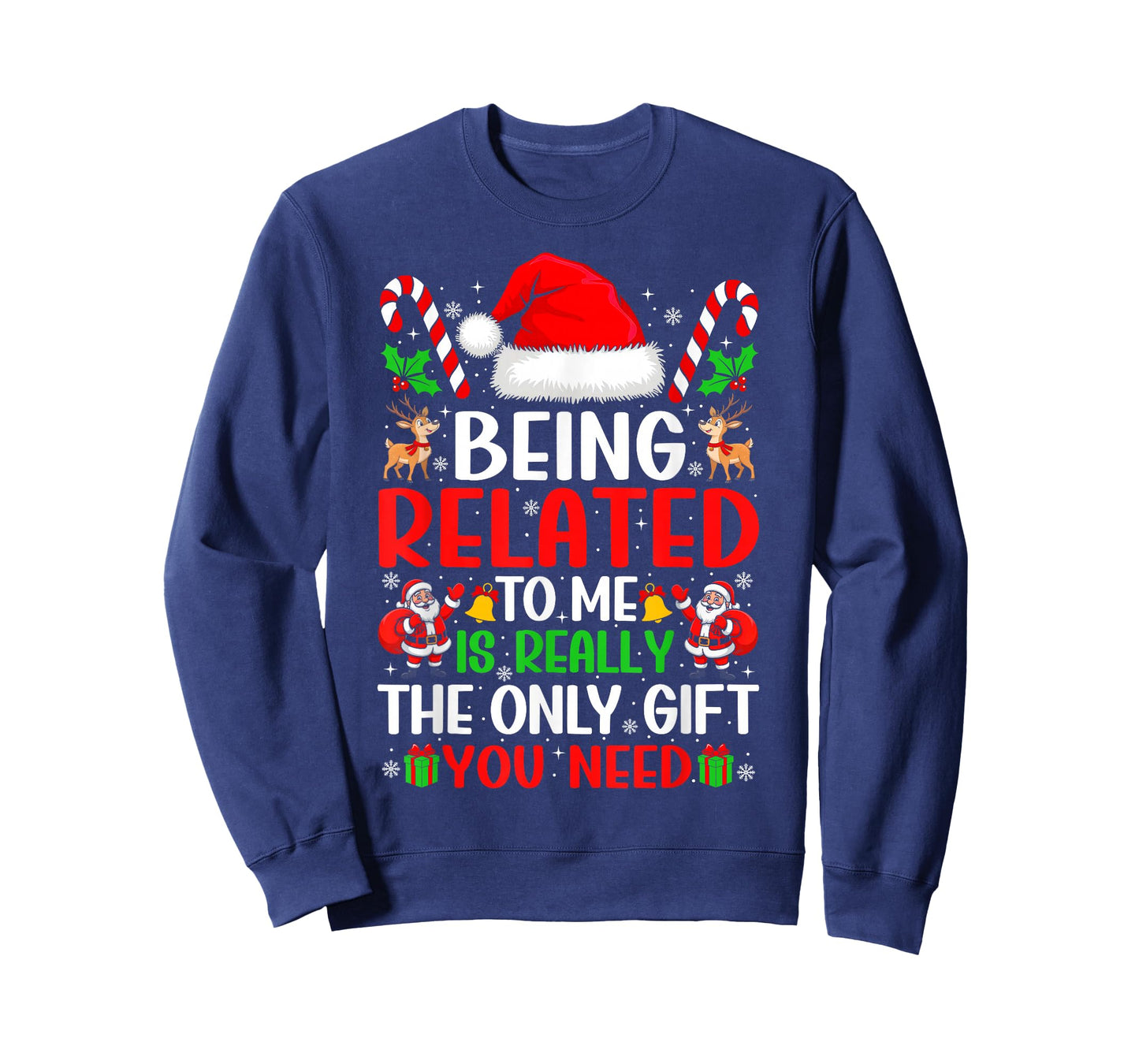 Being Related to Me Christmas Family Xmas Pajamas Men Women T-Shirt