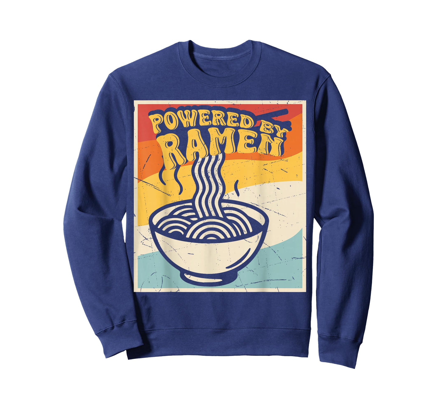Retro Vintage Powered by Ramen Noodles Lover Anime Gift T-Shirt