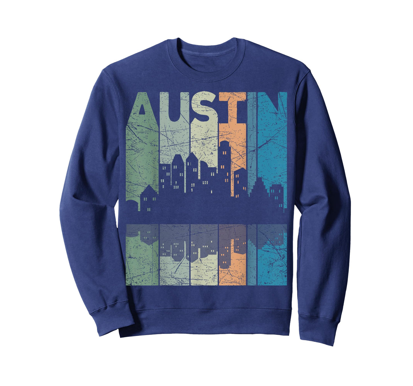 Austin Vintage Austin Texas Retro Austin Skyline T-Shirt