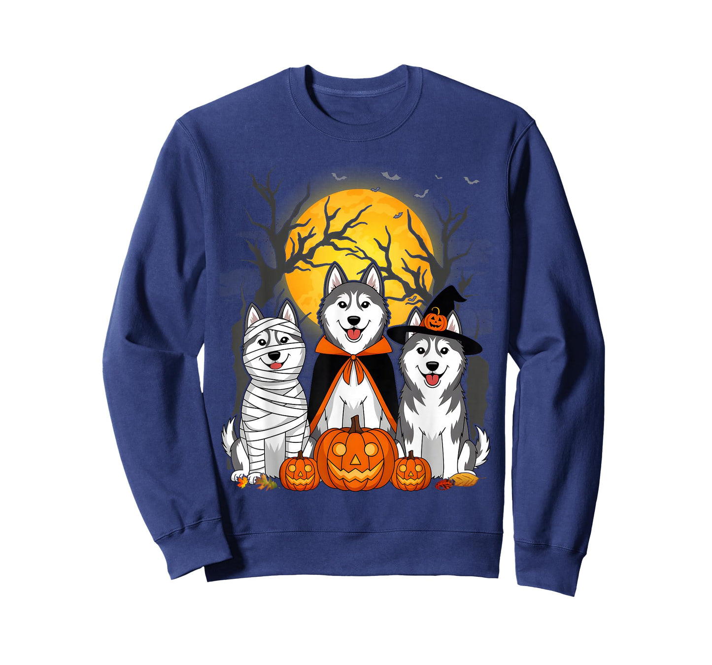 Funny Husky Ghost Dogs Halloween Husky Dog Mom Husky Lover T-Shirt