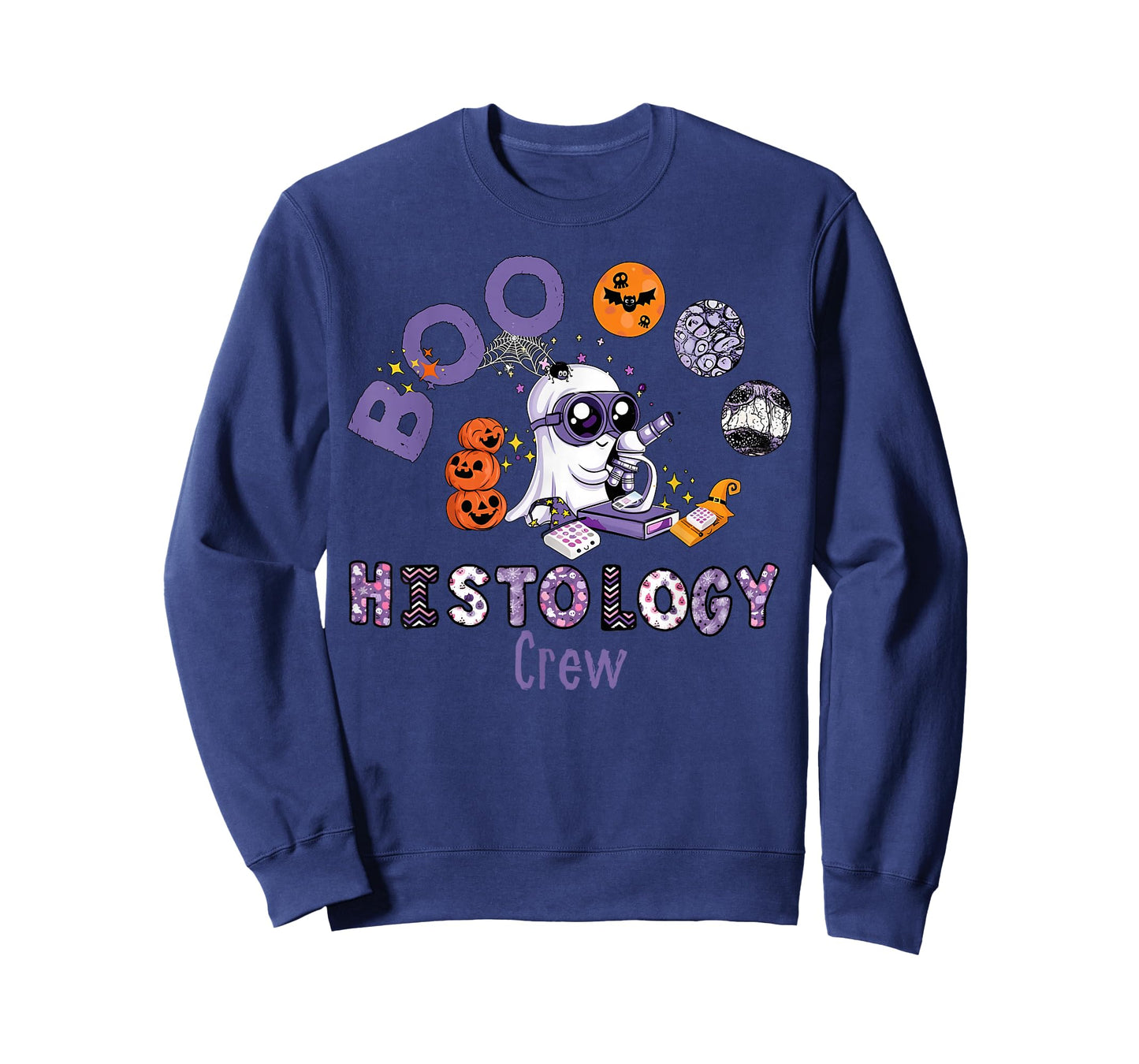 Boo Ghost Histology Crew Halloween Spooky Pathologist T-Shirt