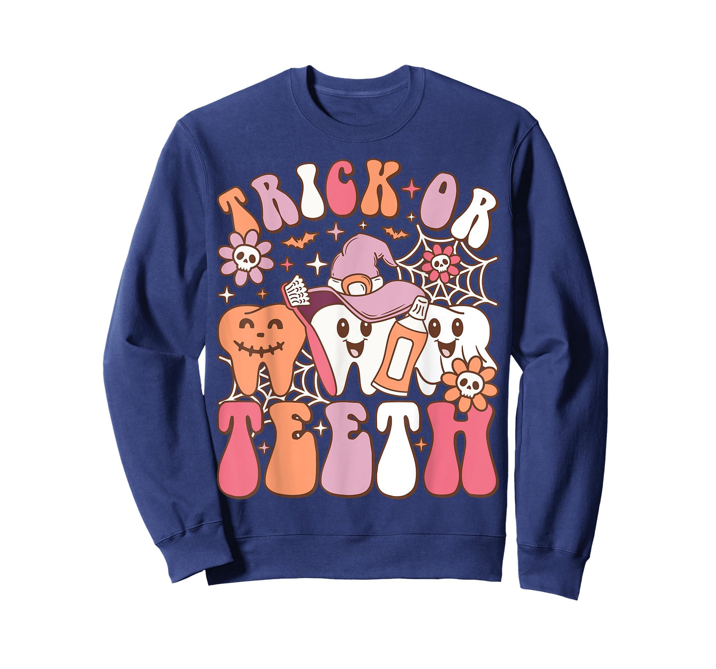 Trick Or Teeth Funny Dental Spooky Halloween Costume Dentist T-Shirt