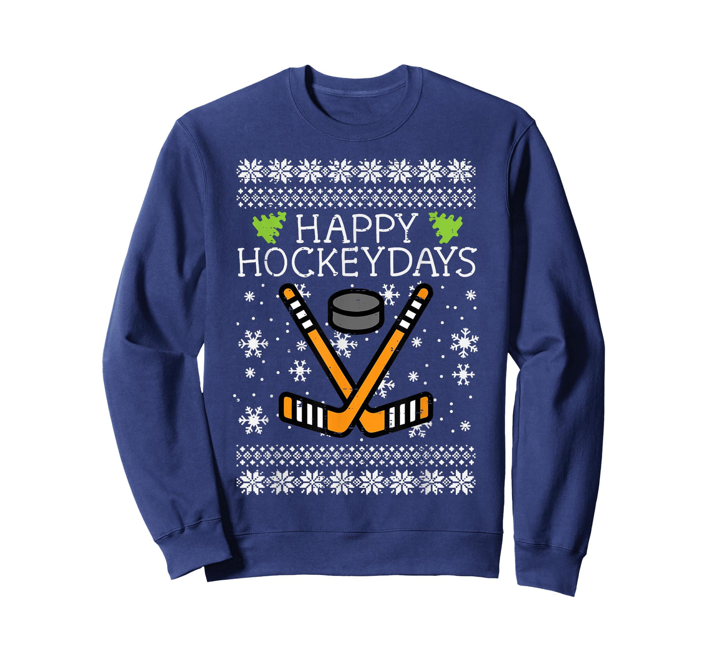 Happy Hockeydays Ugly Christmas Xmas Hockey Men Boys Kids T-Shirt