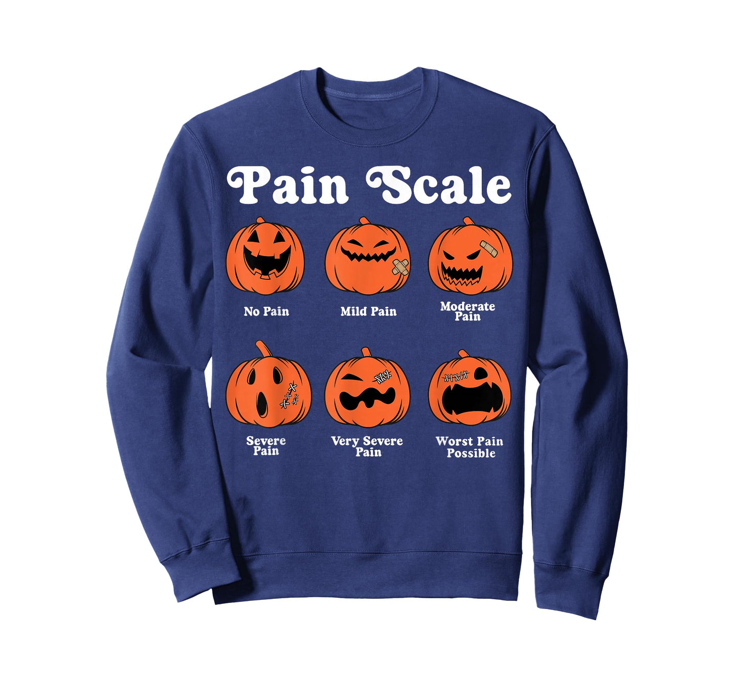 Pain Scale Pumpkin Pain Assessment Trauma Nurse Halloween T-Shirt