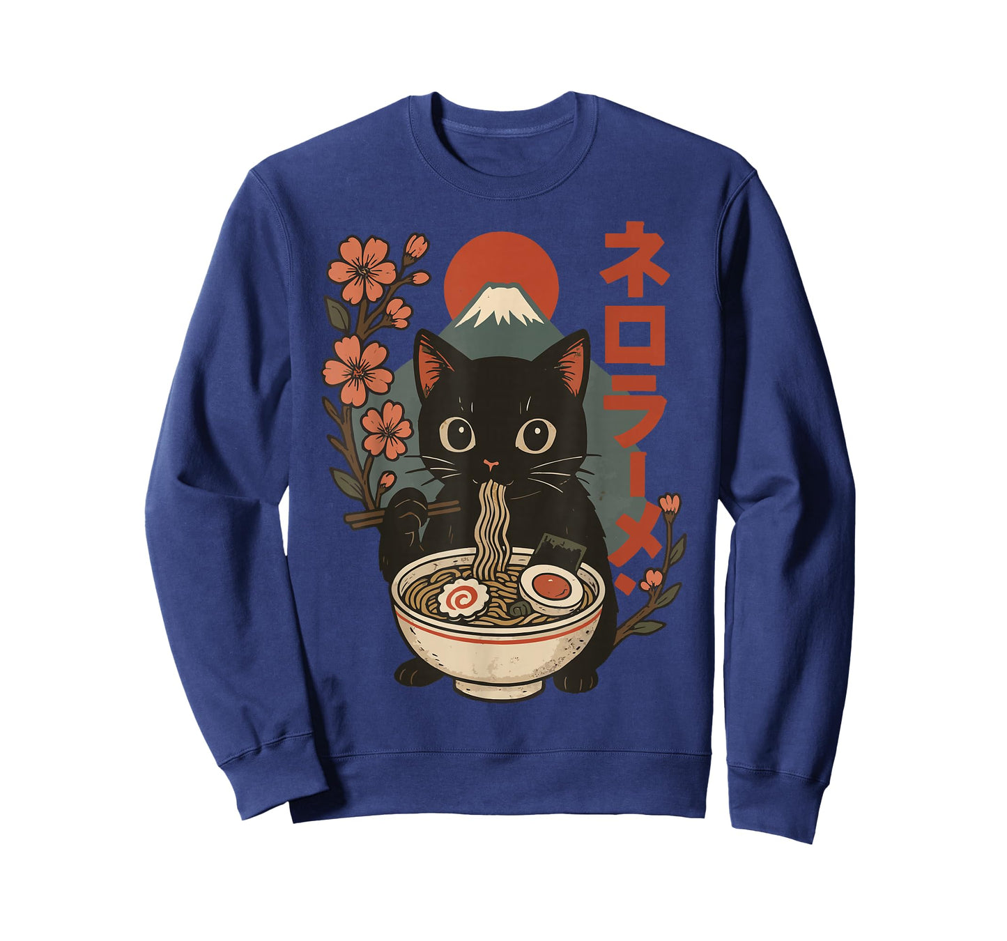 Cat Eating Ramen Kitten Anime Japan T-Shirt