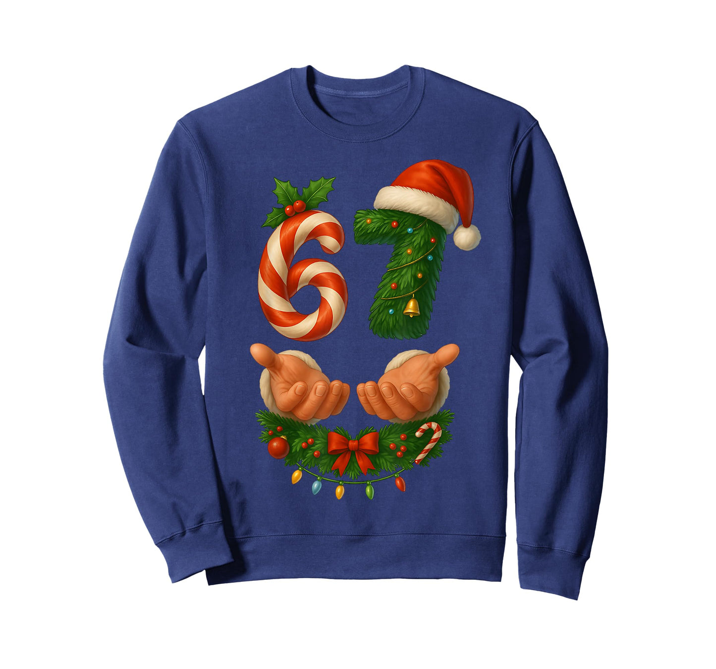 67 Christmas Funny 6 7 Meme Holiday Gen Alpha Slang Pajamas T-Shirt