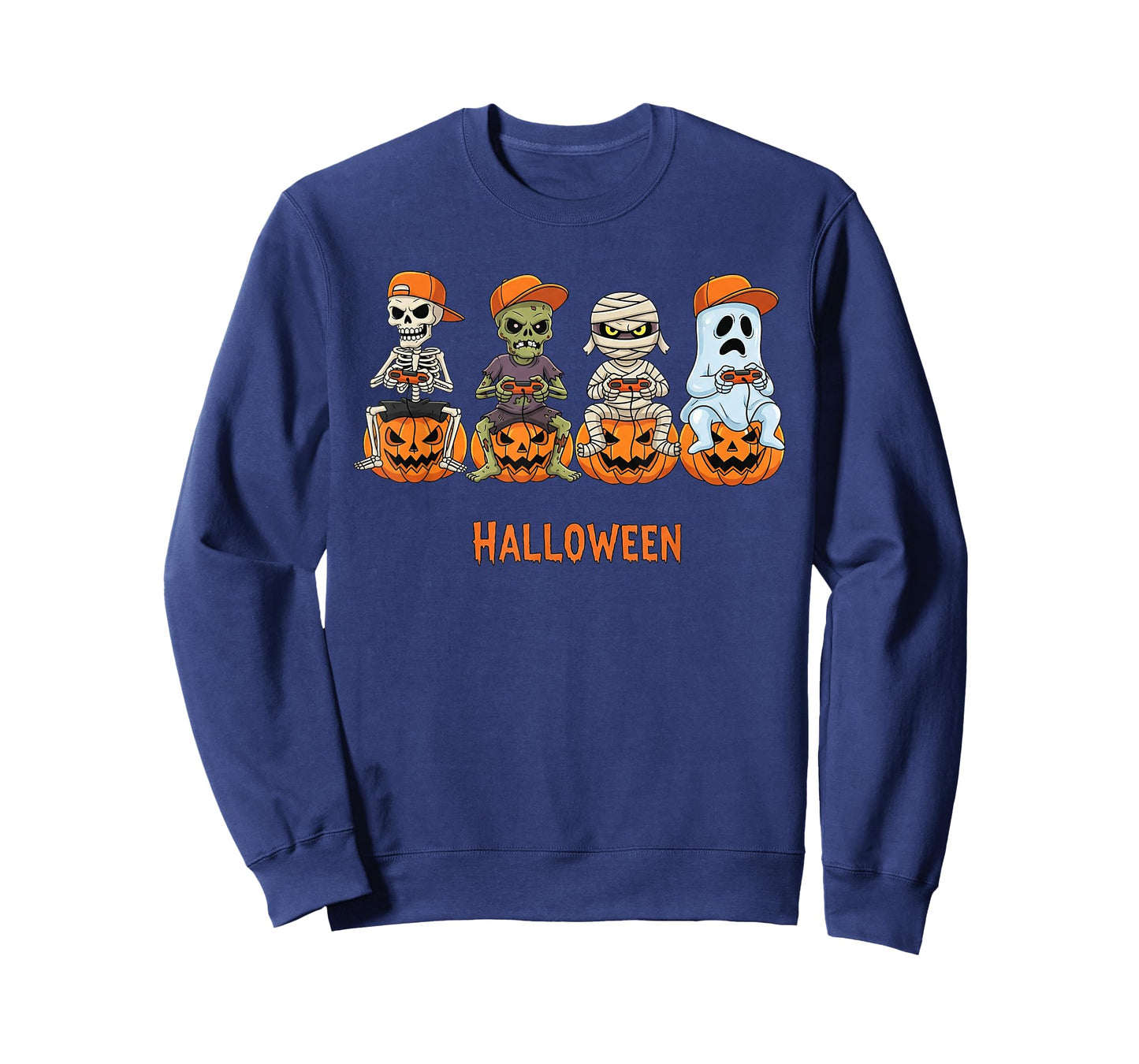Halloween Skeleton Zombie Mummy Ghost Gamer Boys Men Kids T-Shirt