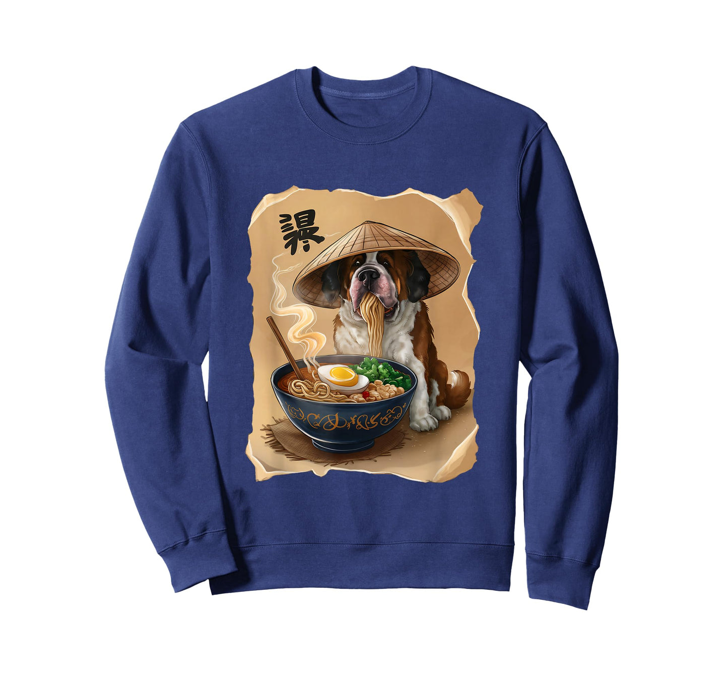 St Bernard Kawaii Eating Ramen Japanese Saint Bernard T-Shirt