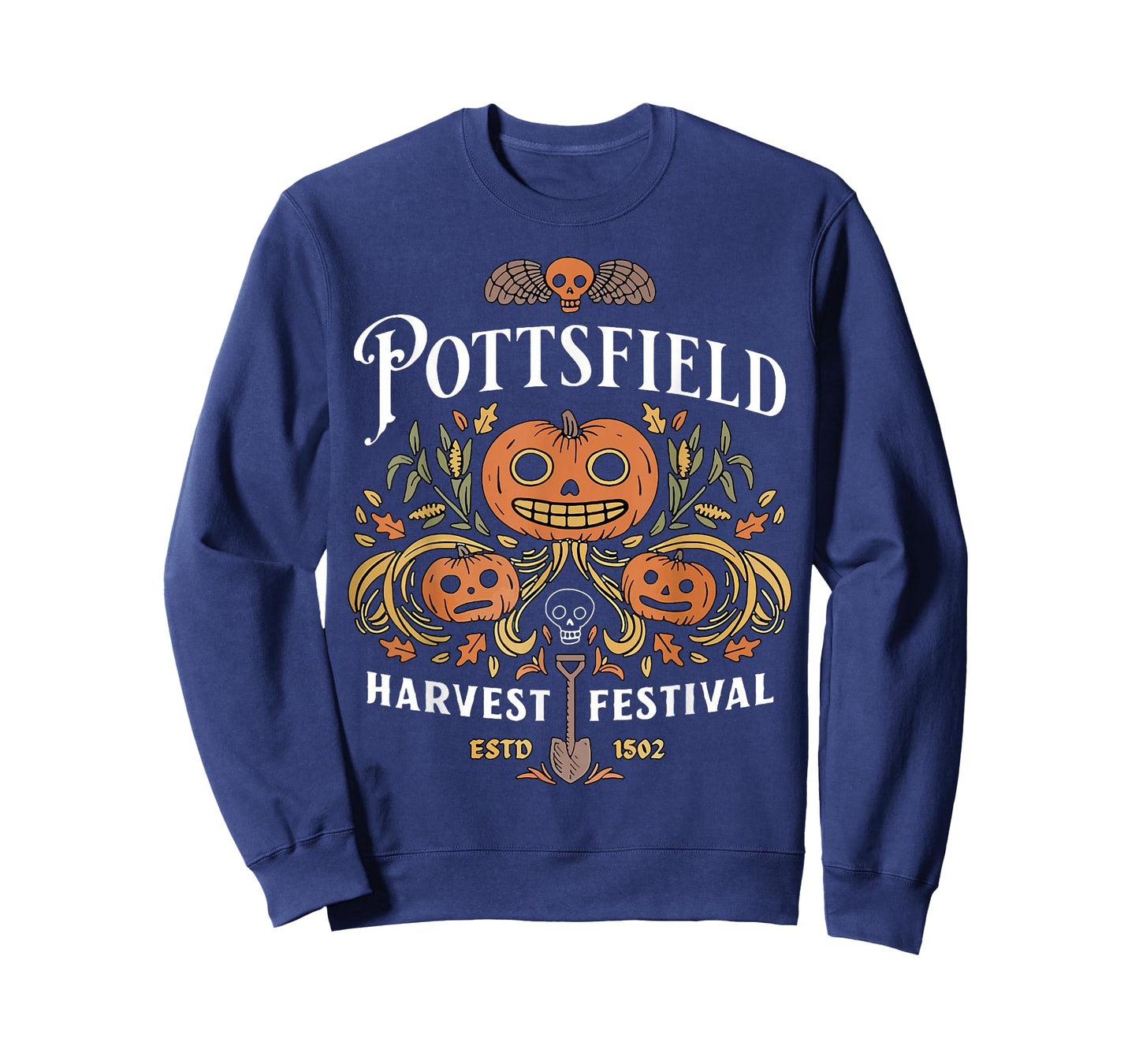 Funny Pottsfield Harvest Festival Tee Shirt - Unisex Adult Halloween T-Shirt - Black - Small - Short Sleeve - Crew Neck - Regular Fit - Modern Style - Appliqued Bow Design - Casual - Machine Wash