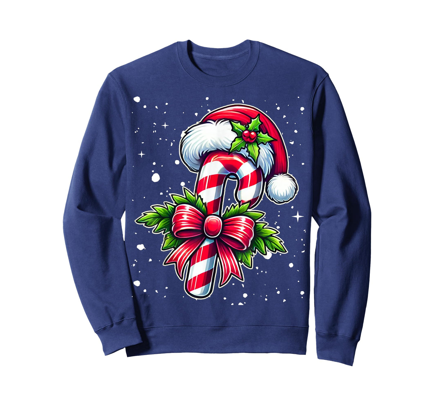 Christmas Candy Cane Santa Xmas Candy Boys Girls Kids T-Shirt