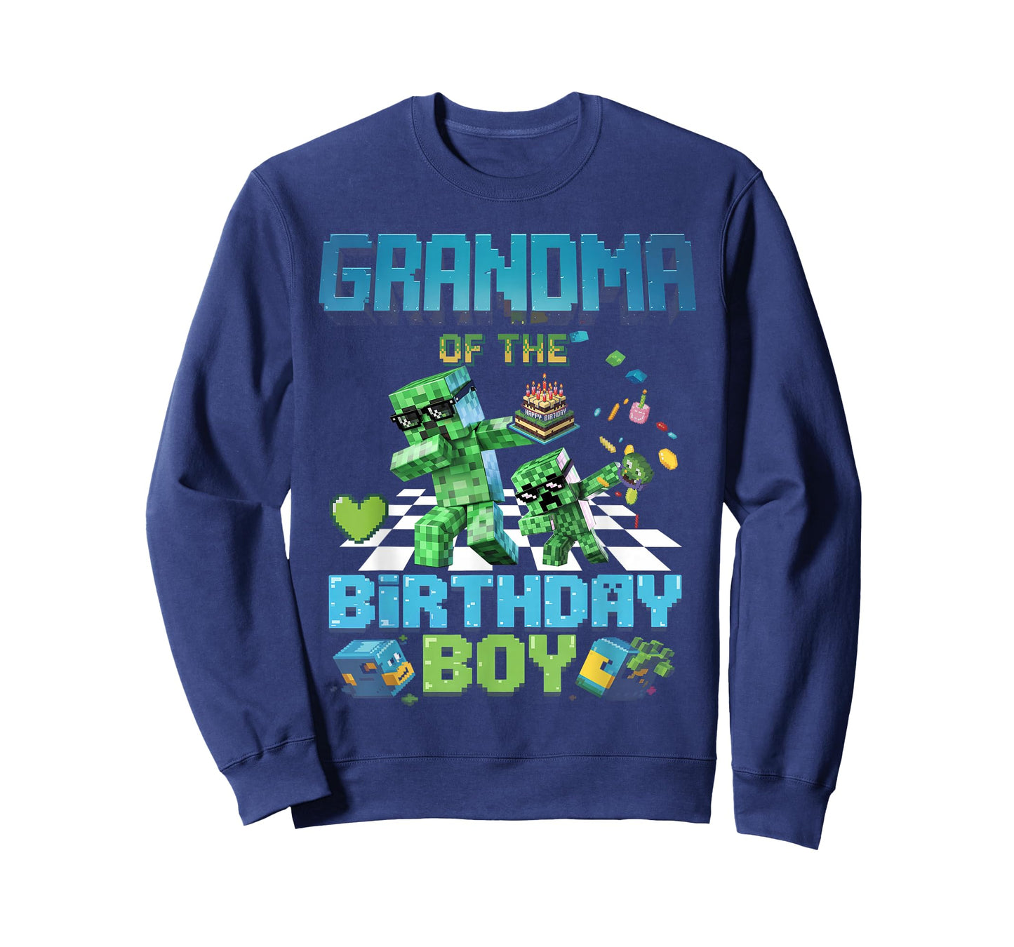 Grandma of the Birthday Boy Funny Brick Games Shirt Mens Boy T-Shirt