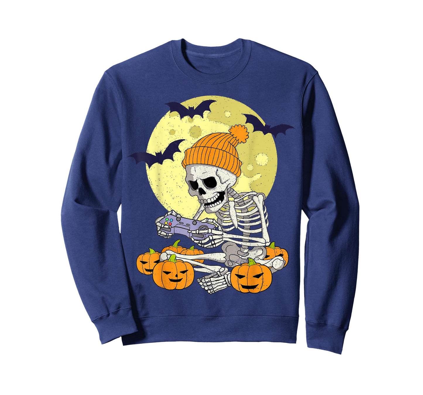 Funny Halloween Skeleton Gamer Video Games Boys Mens Gaming T-Shirt