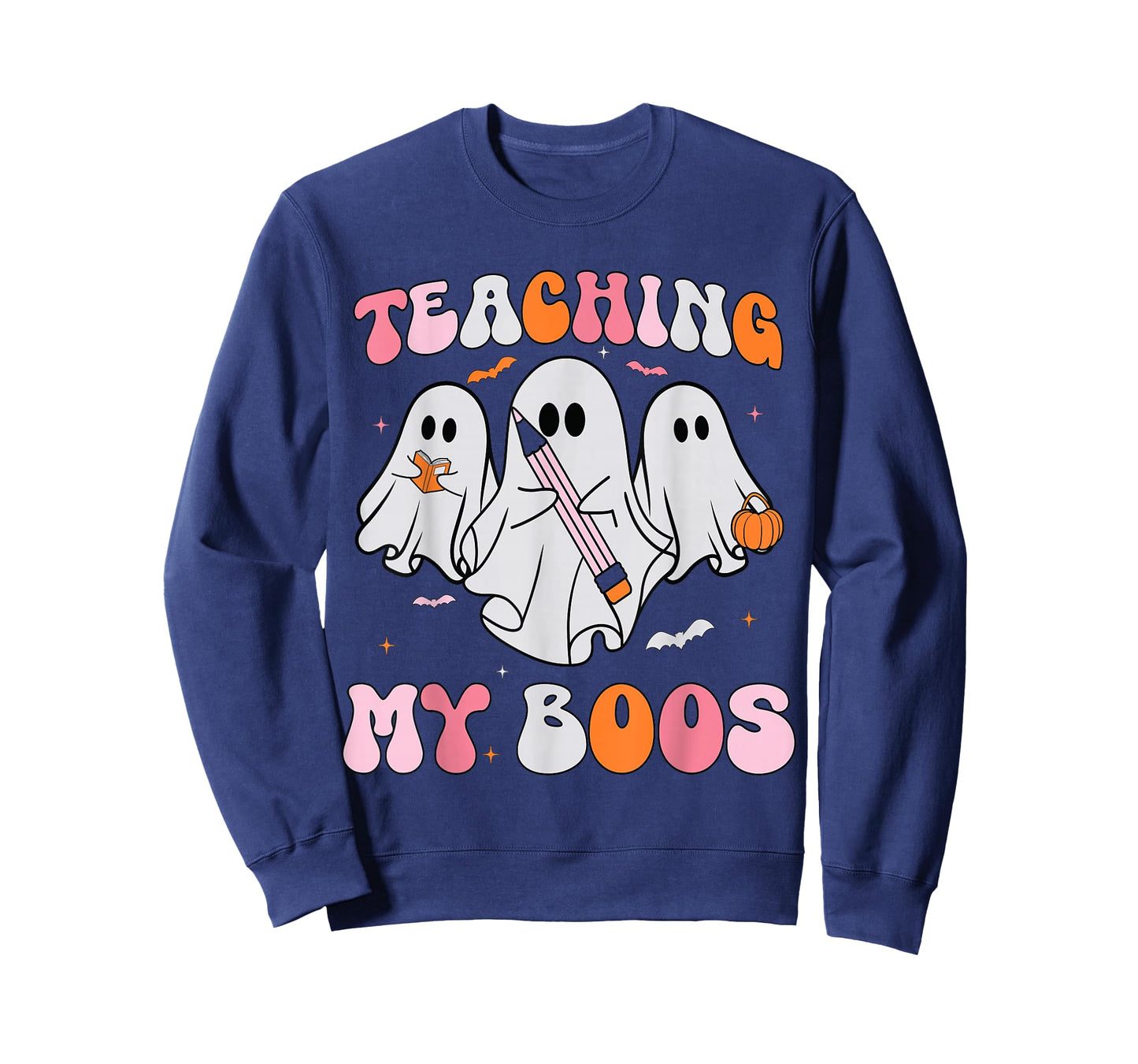 Halloween Ghost Teachers Teaching My Boos Costume Women Men T-Shirt