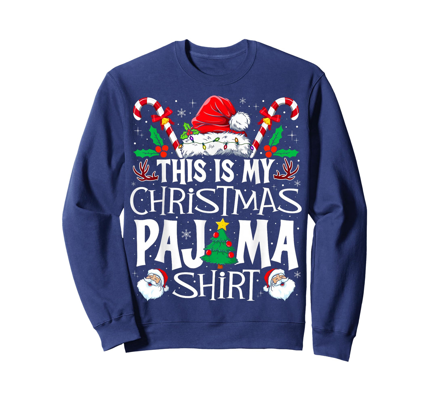 This is My Christmas Pajama Shirt Funny Xmas PJs Men Women T-Shirt