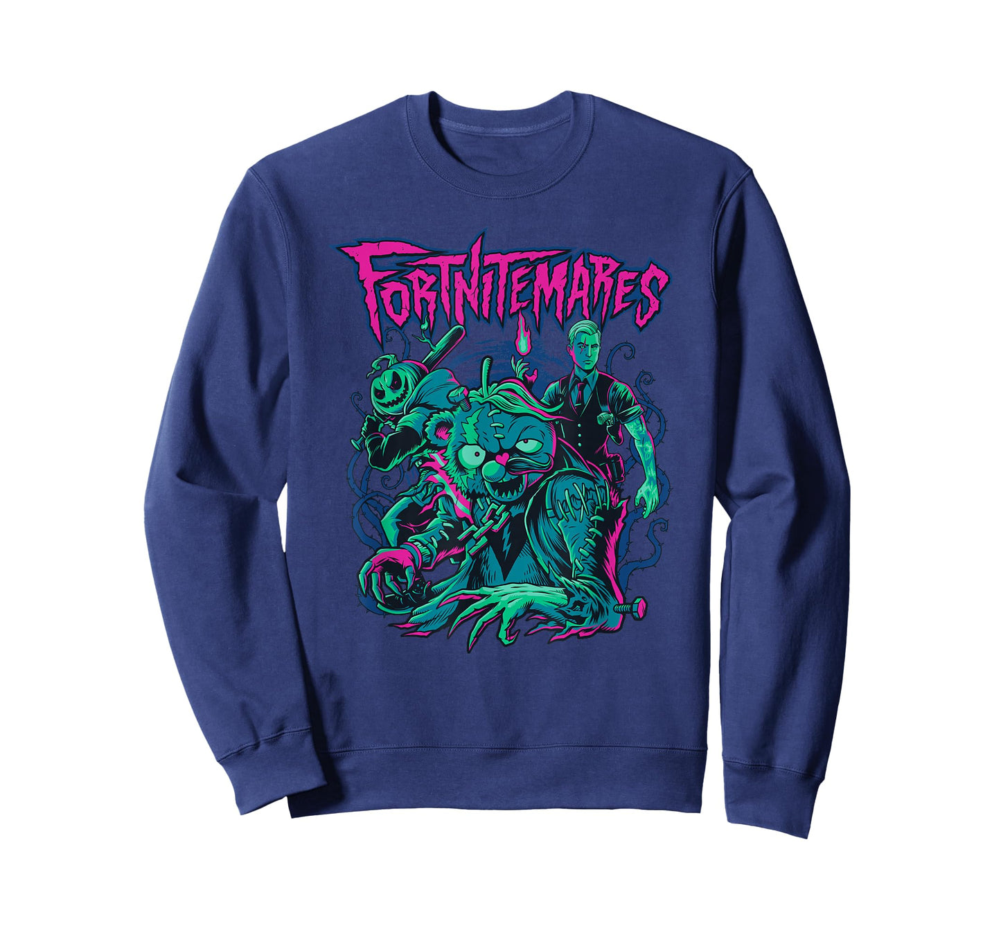 Fortnite Halloween Fortnitemares Retro Horror Group Shot T-Shirt