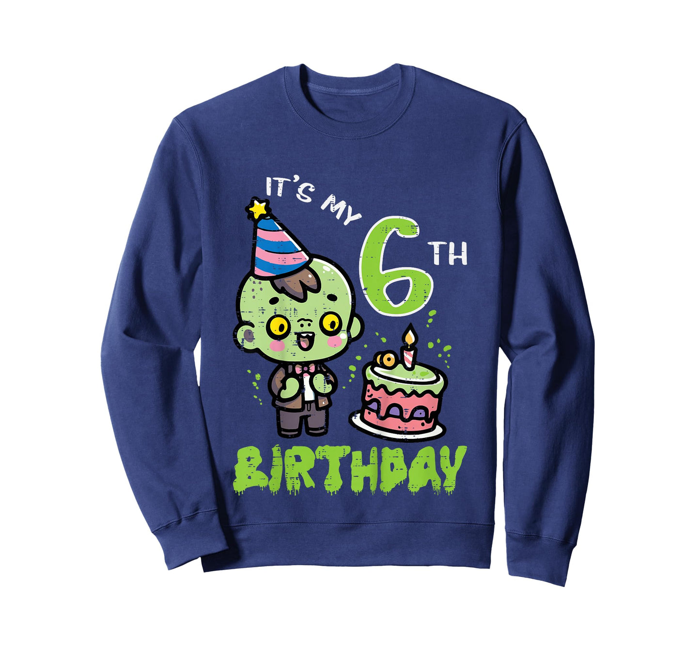 Its My 6th Birthday Zombie 6 Six Year Old Bday Boys Girls T-Shirt