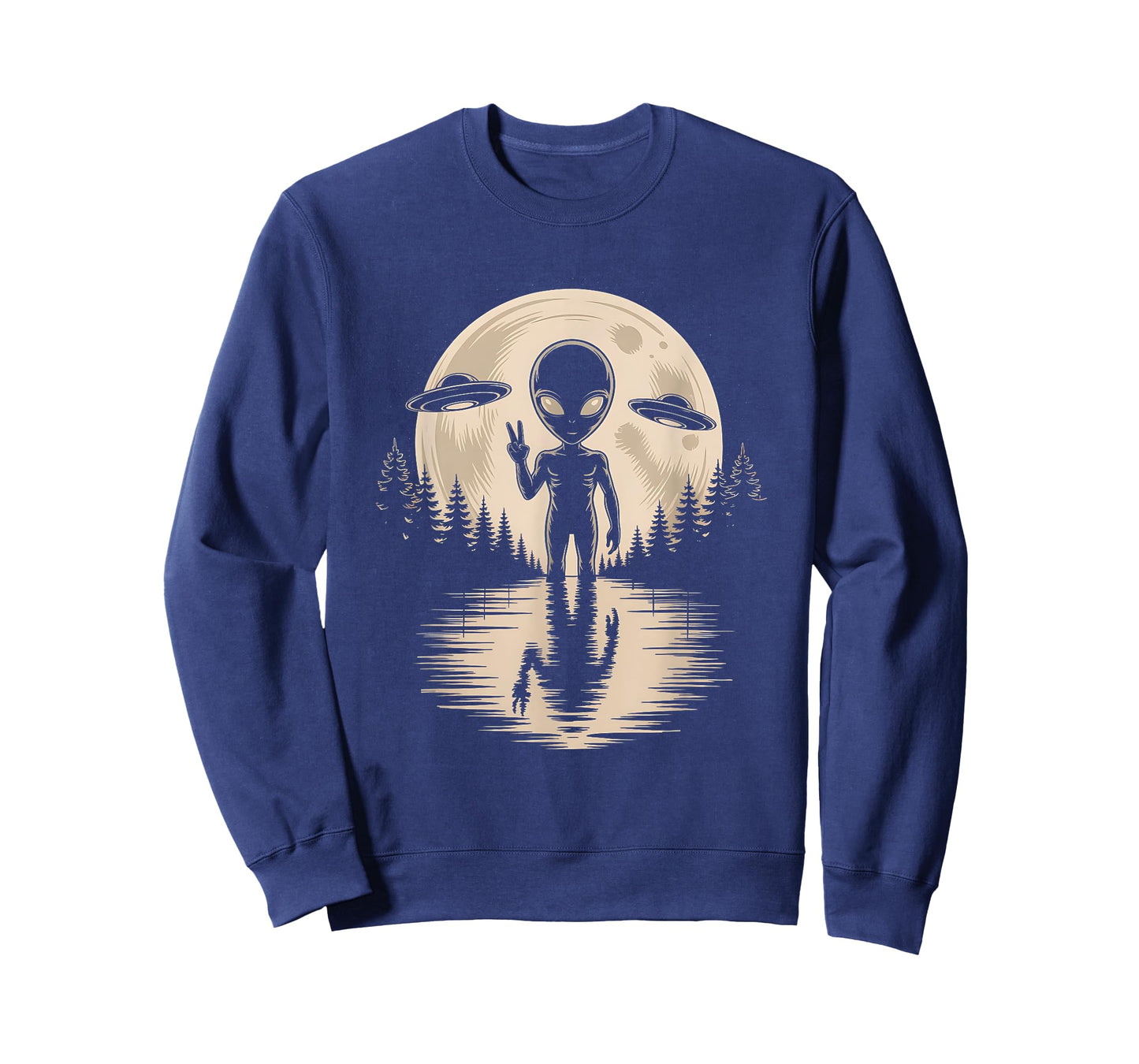 Alien Moon Space UFO Extraterrestrial Vintage T-Shirt