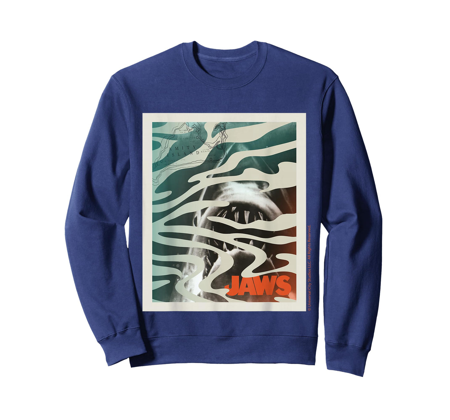 Jaws 2025 Amity Island Poster Design T-Shirt
