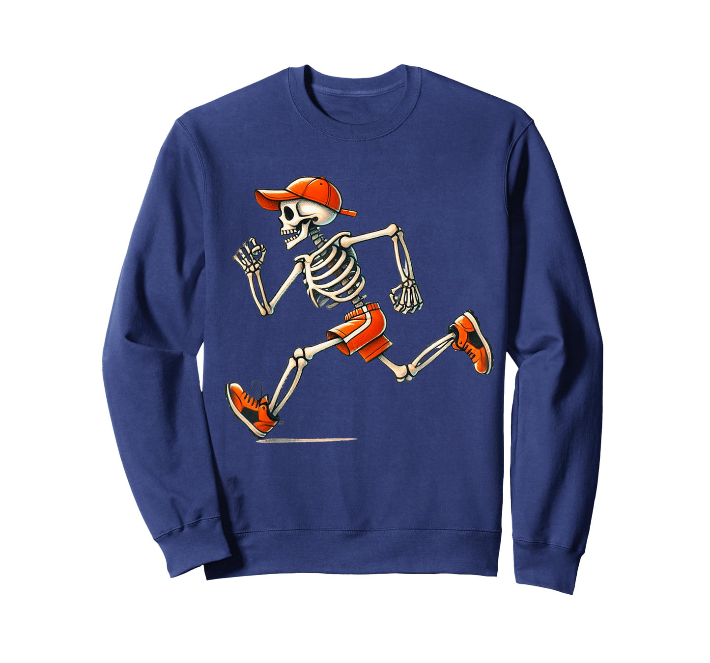 Skeleton Running Halloween Costume Runner Men Boys Kids T-Shirt