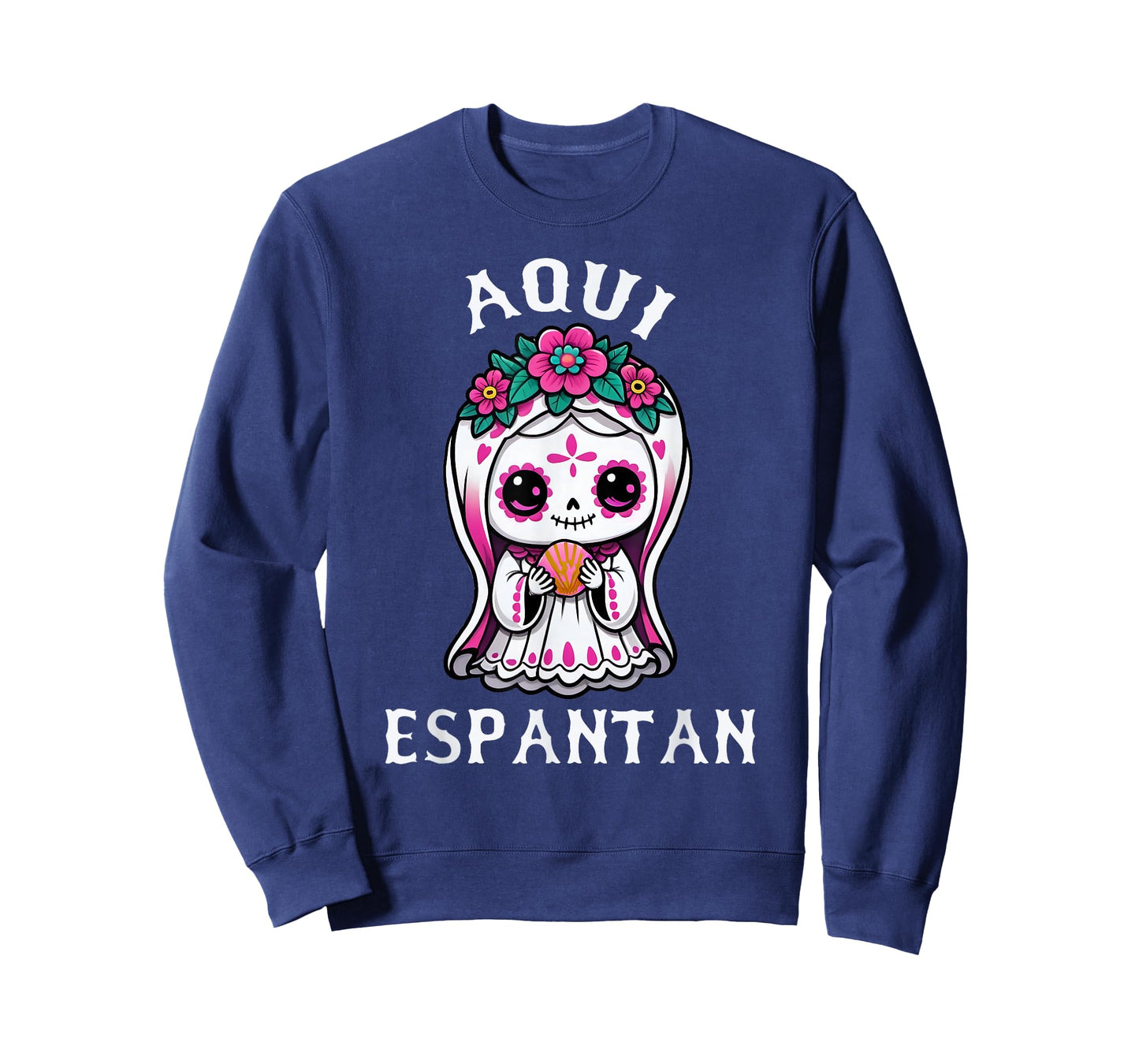 Aqui Espantan Ghost Pan Dulce Spanish Halloween Mexican T-Shirt